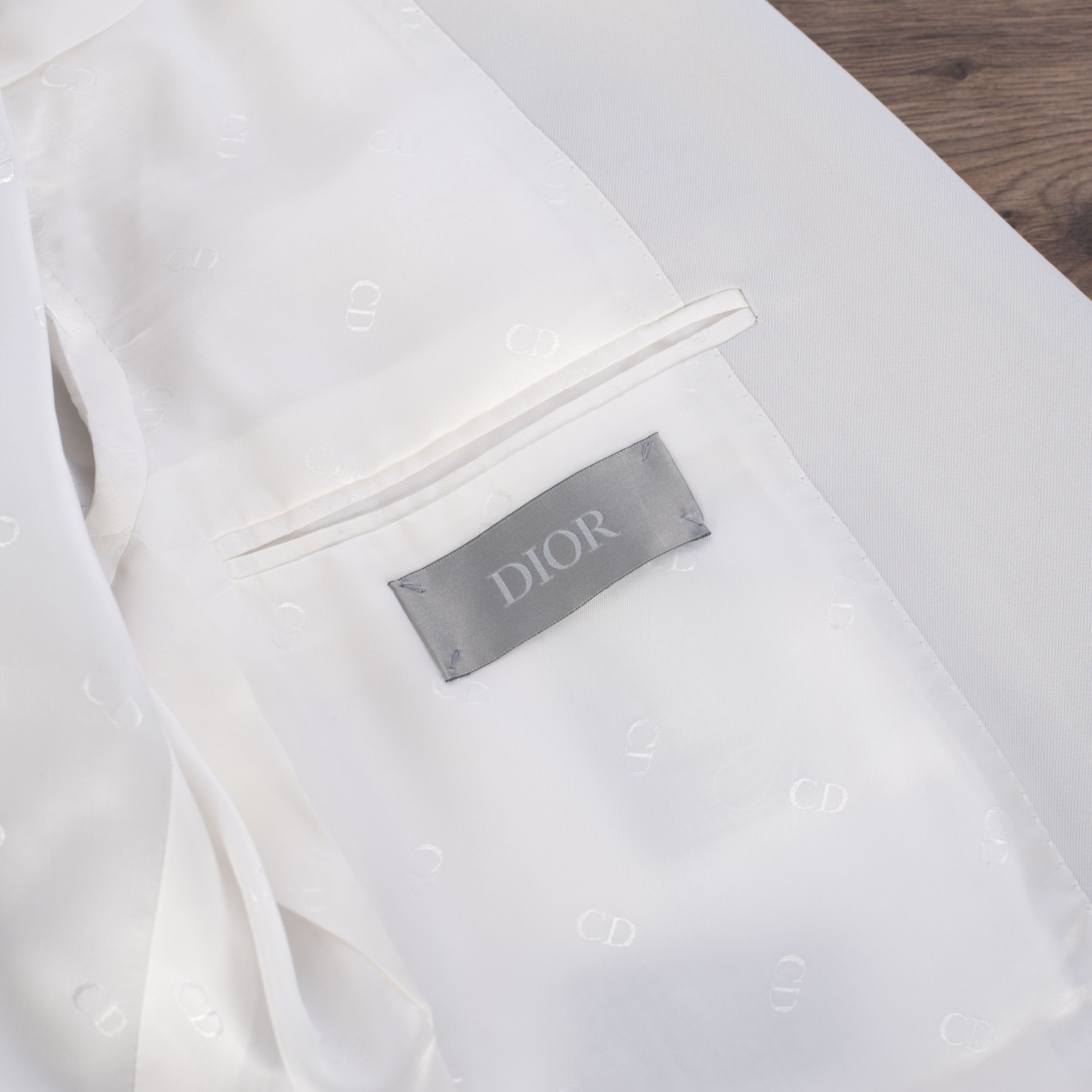 Dior × Kim Jones SS20 Gray Wool Twill Jacket With Asymmetric Collar Size 40R - 15 Thumbnail