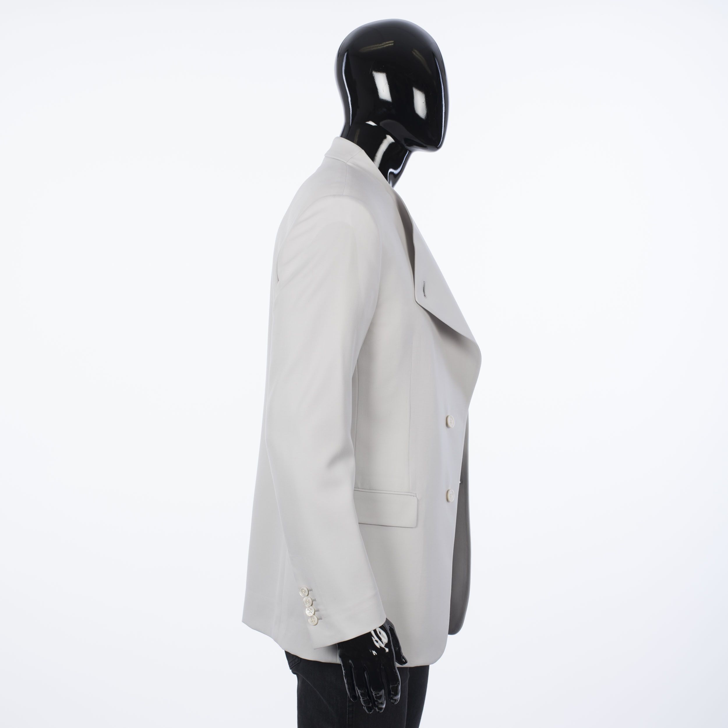 Dior × Kim Jones SS20 Gray Wool Twill Jacket With Asymmetric Collar Size 40R - 9 Thumbnail