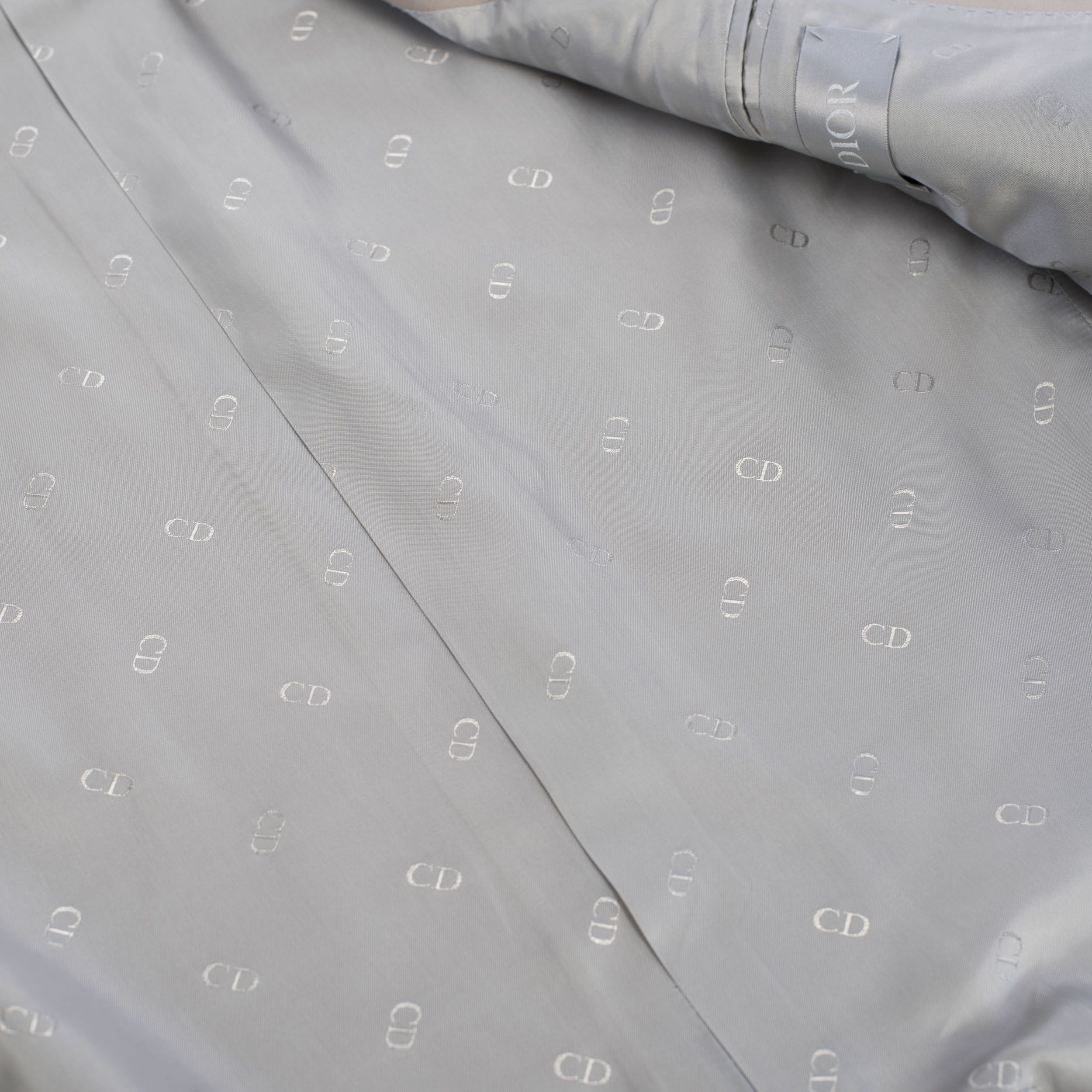 Dior SS21 Blazer With 'Dior' Striped Cuffs In Beige Wool Twill Size 40R - 15 Thumbnail