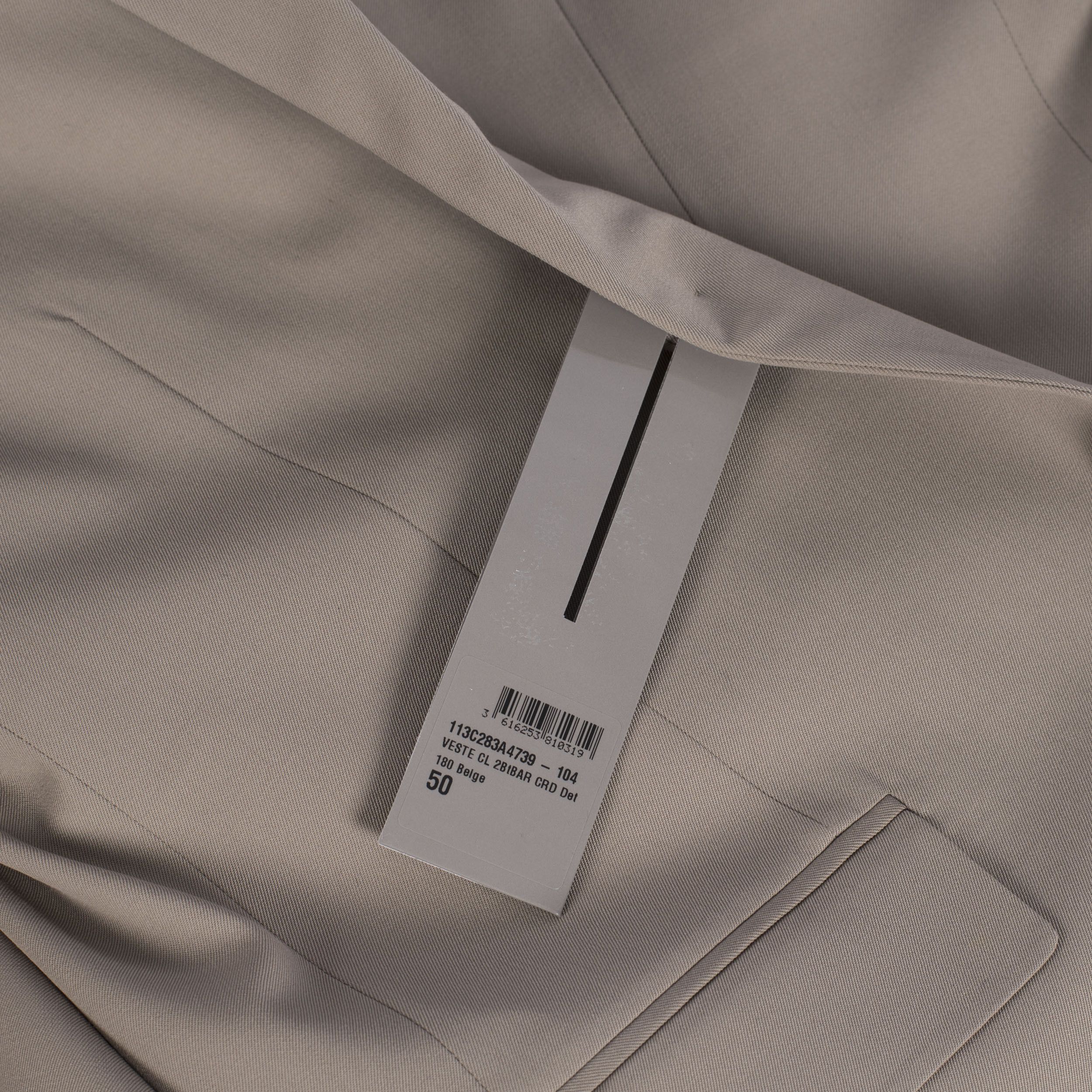 Dior SS21 Blazer With 'Dior' Striped Cuffs In Beige Wool Twill Size 40R - 16 Thumbnail