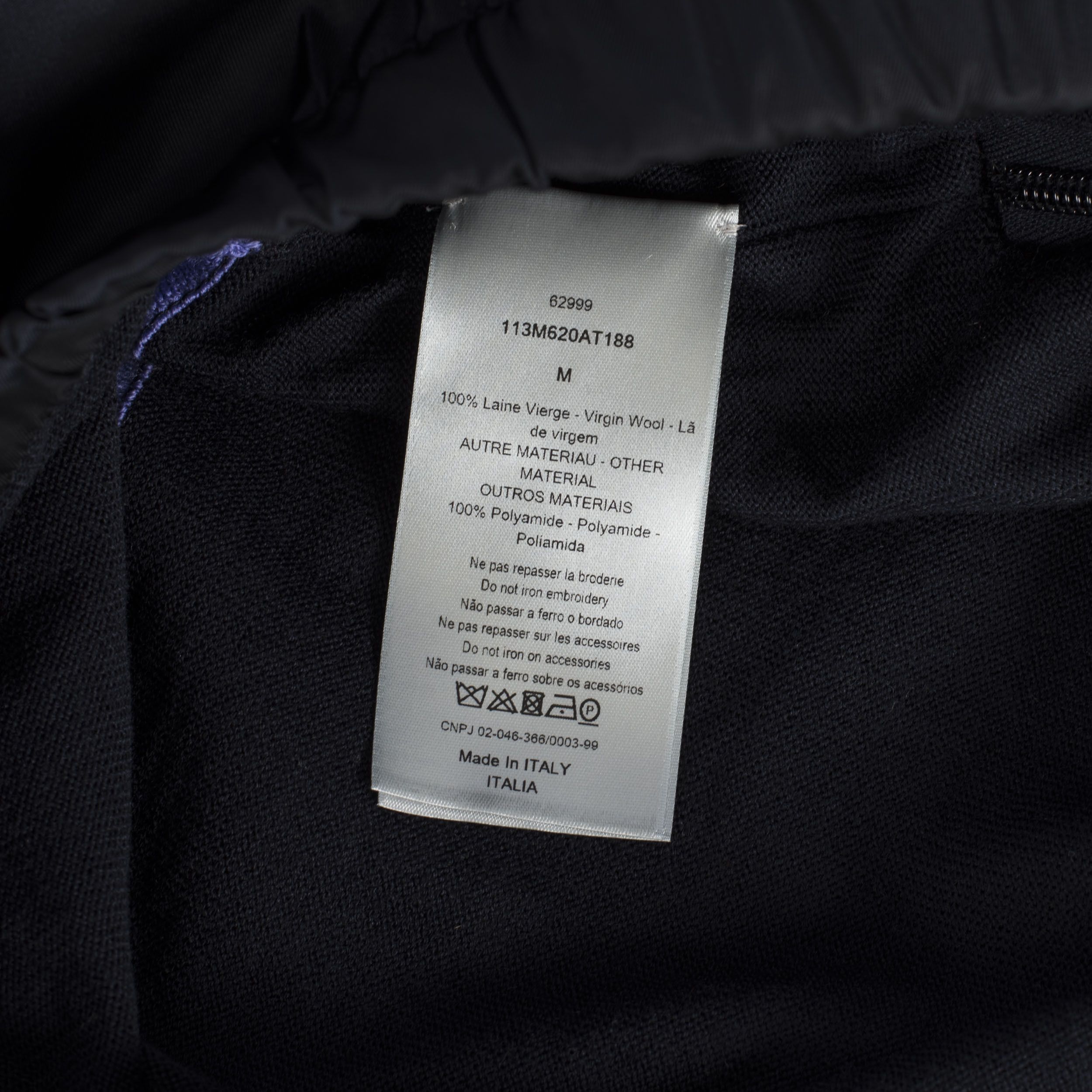 Dior SS21 CD Sweater In Purple Punto Milano Wool & Black Fabric Size US M / EU 48-50 / 2 - 11 Thumbnail