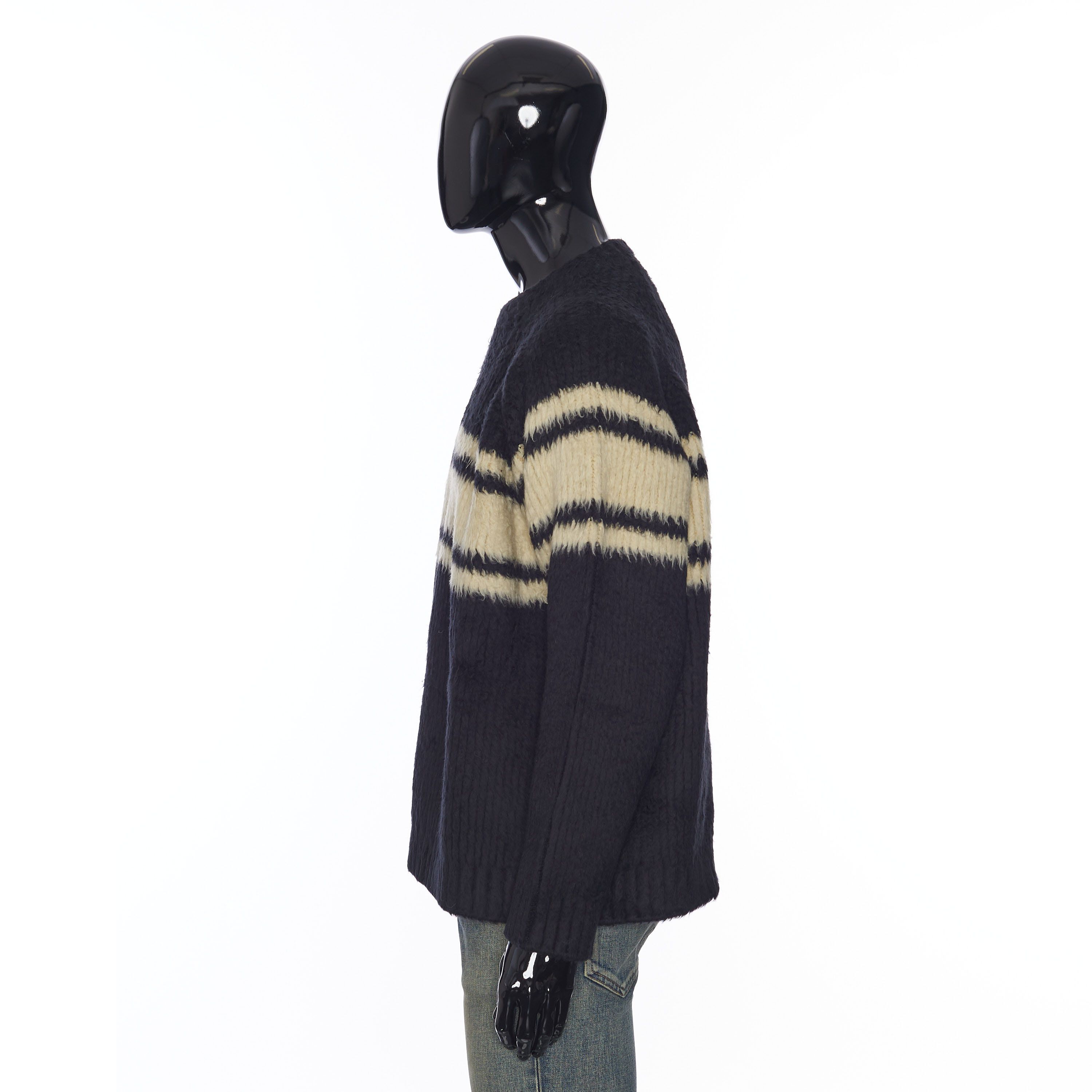 Celine Oversized Sweater In Black & Off White Brushed Cotton Size US L / EU 52-54 / 3 - 4 Thumbnail