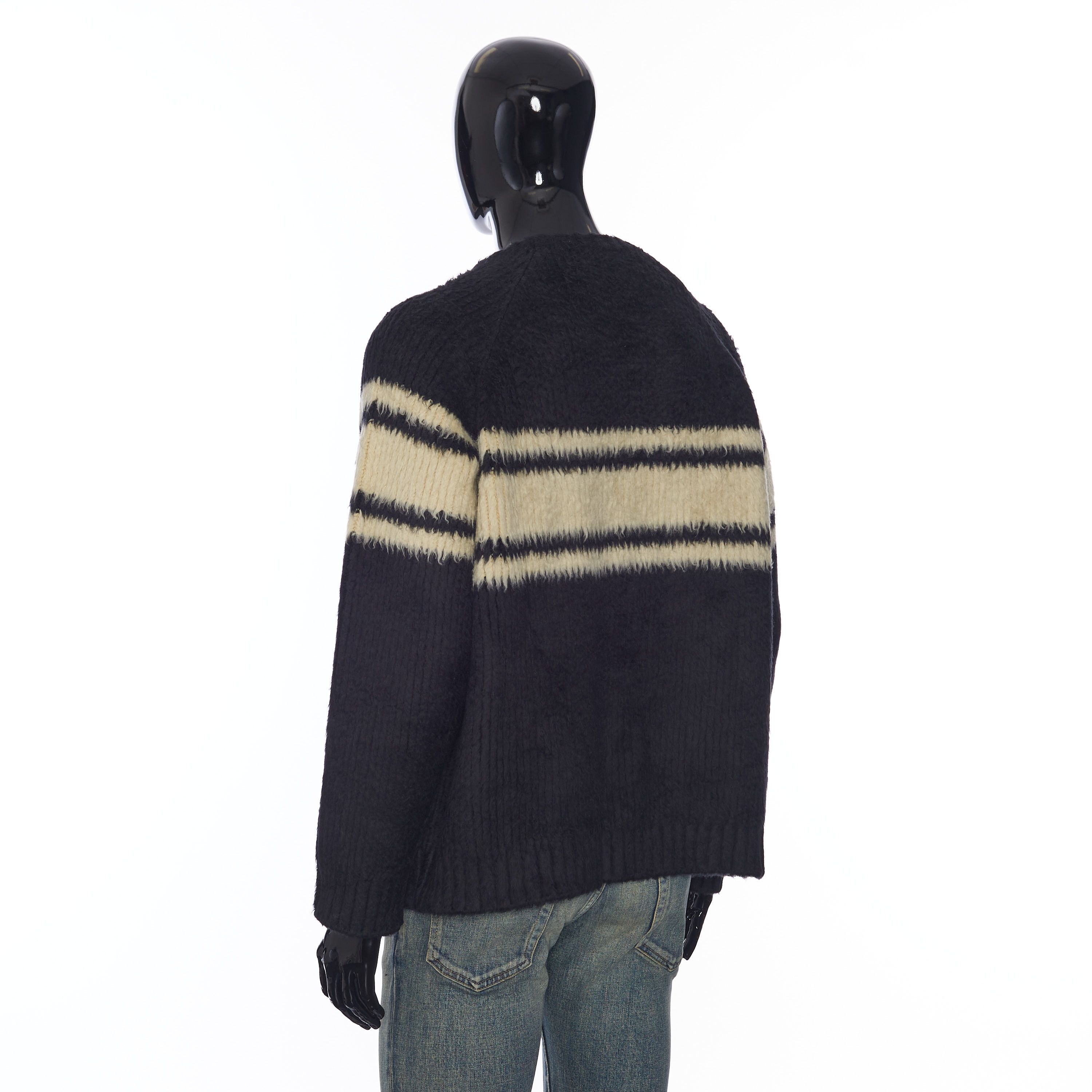 Celine Oversized Sweater In Black & Off White Brushed Cotton Size US L / EU 52-54 / 3 - 5 Thumbnail