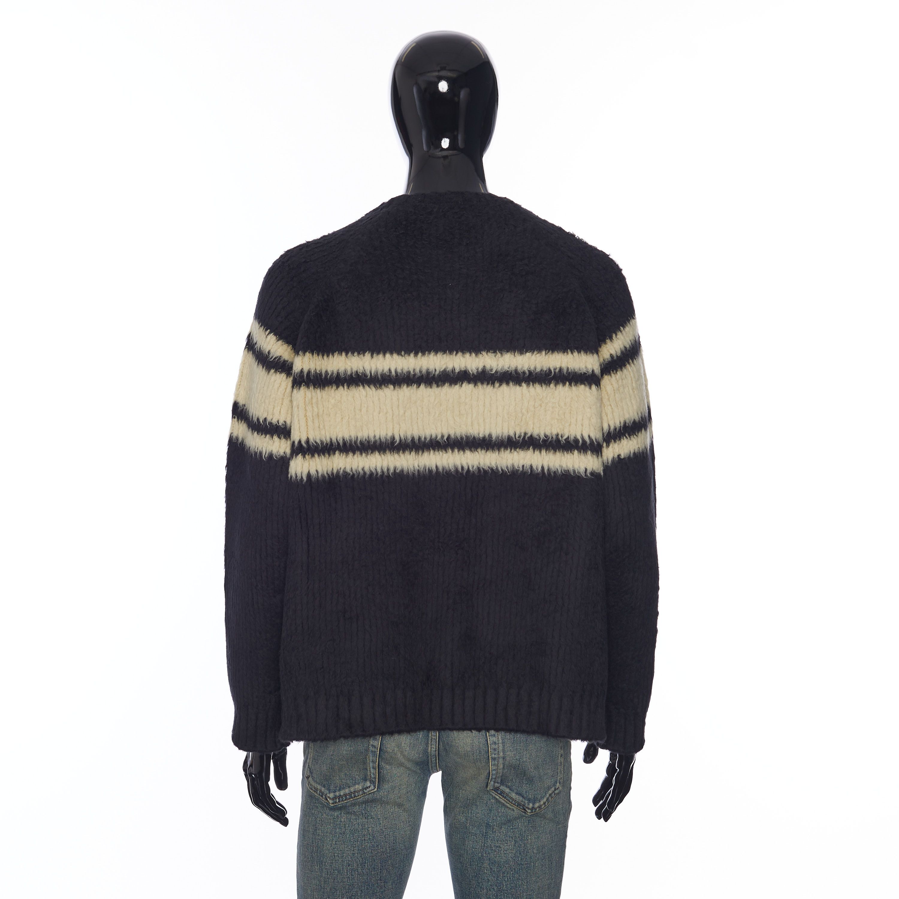 Celine Oversized Sweater In Black & Off White Brushed Cotton Size US L / EU 52-54 / 3 - 6 Thumbnail