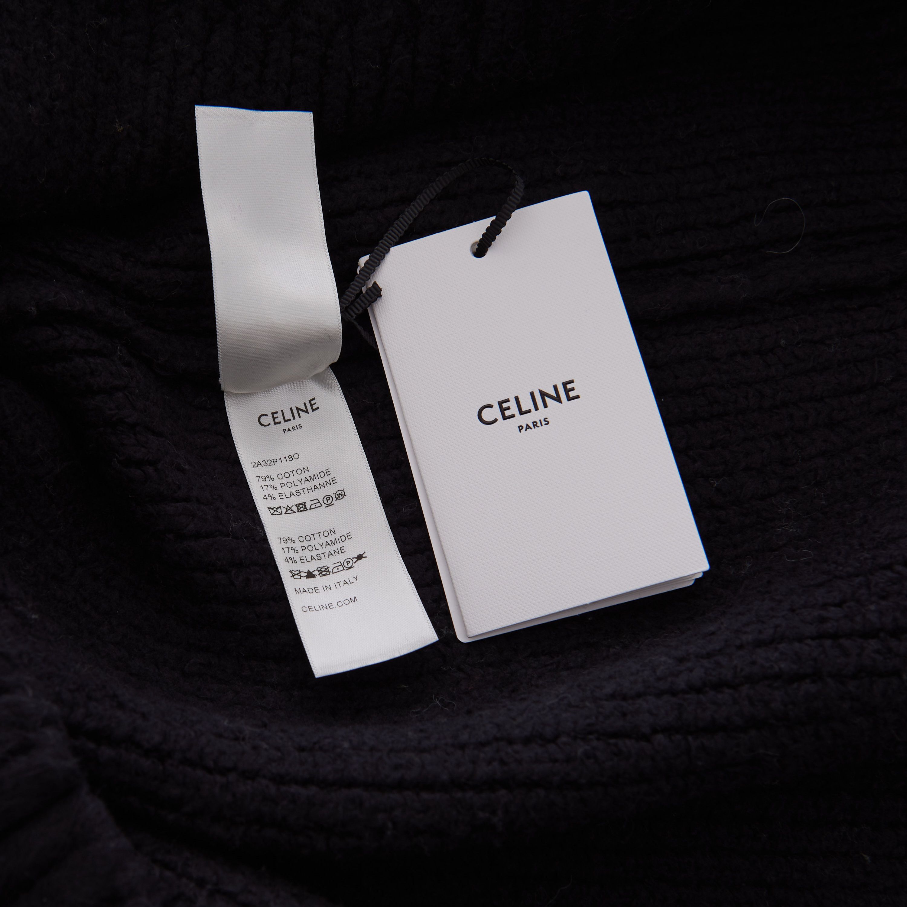 Celine Oversized Sweater In Black & Off White Brushed Cotton Size US L / EU 52-54 / 3 - 12 Thumbnail