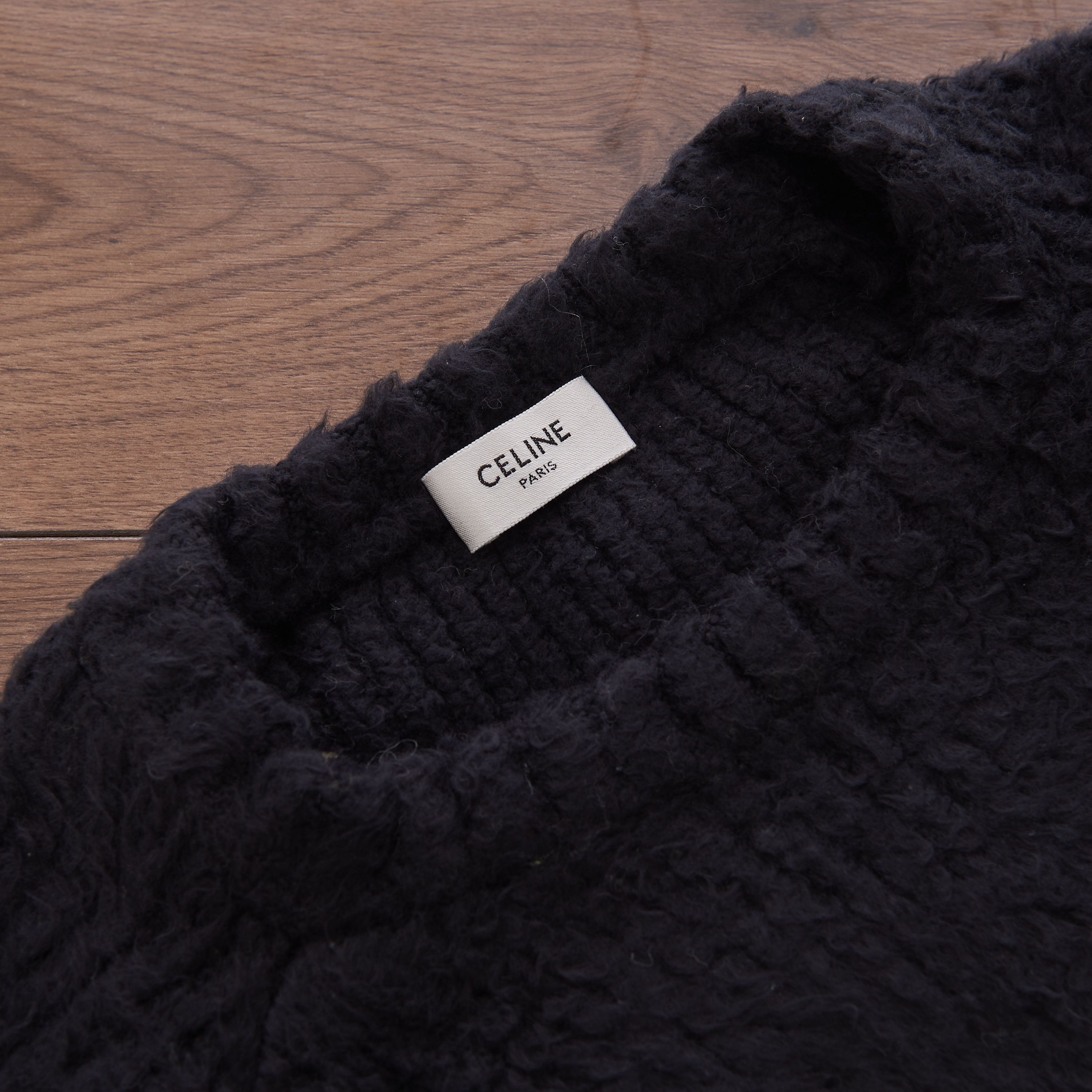 Celine Oversized Sweater In Black & Off White Brushed Cotton Size US L / EU 52-54 / 3 - 10 Thumbnail