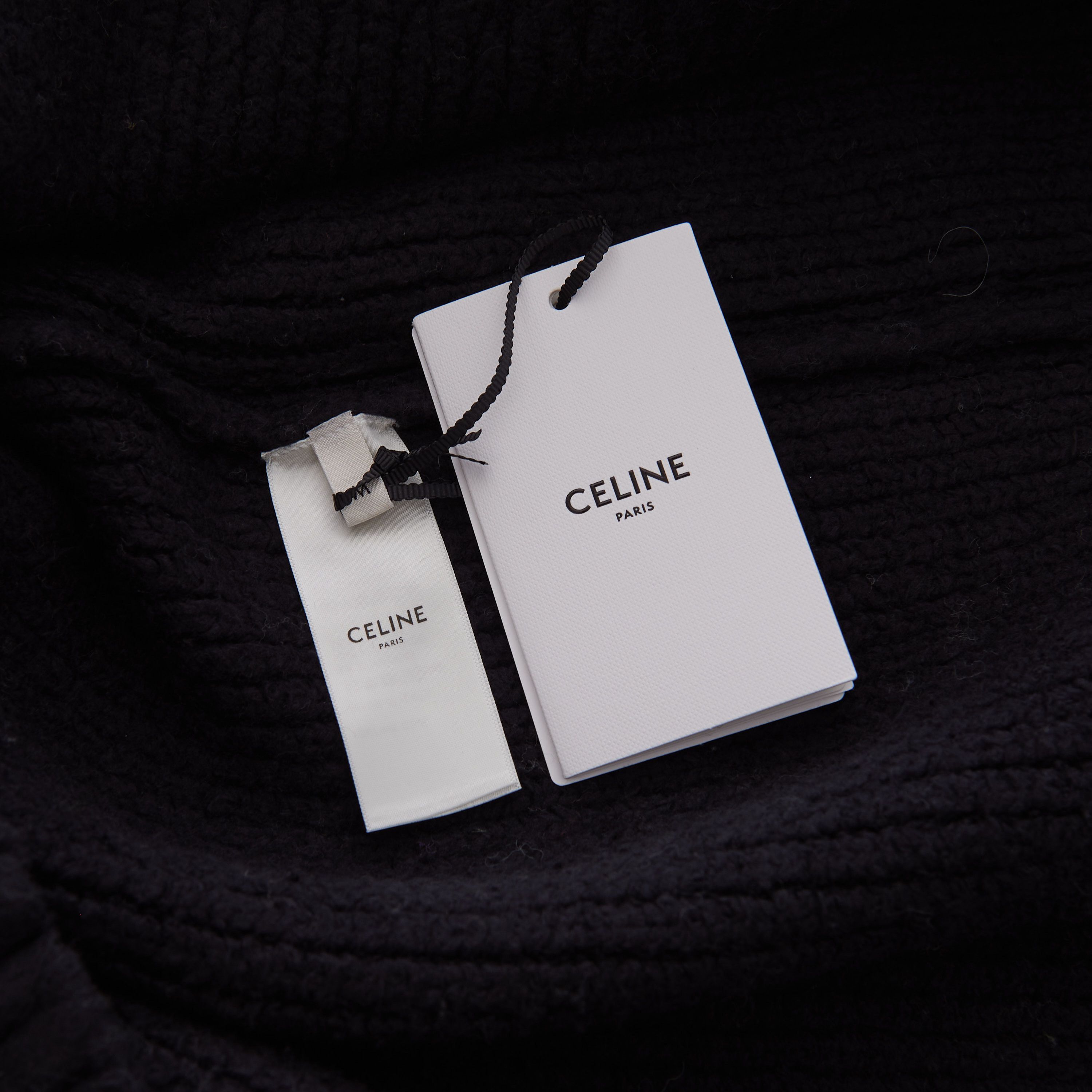Celine Oversized Sweater In Black & Off White Brushed Cotton Size US L / EU 52-54 / 3 - 11 Thumbnail