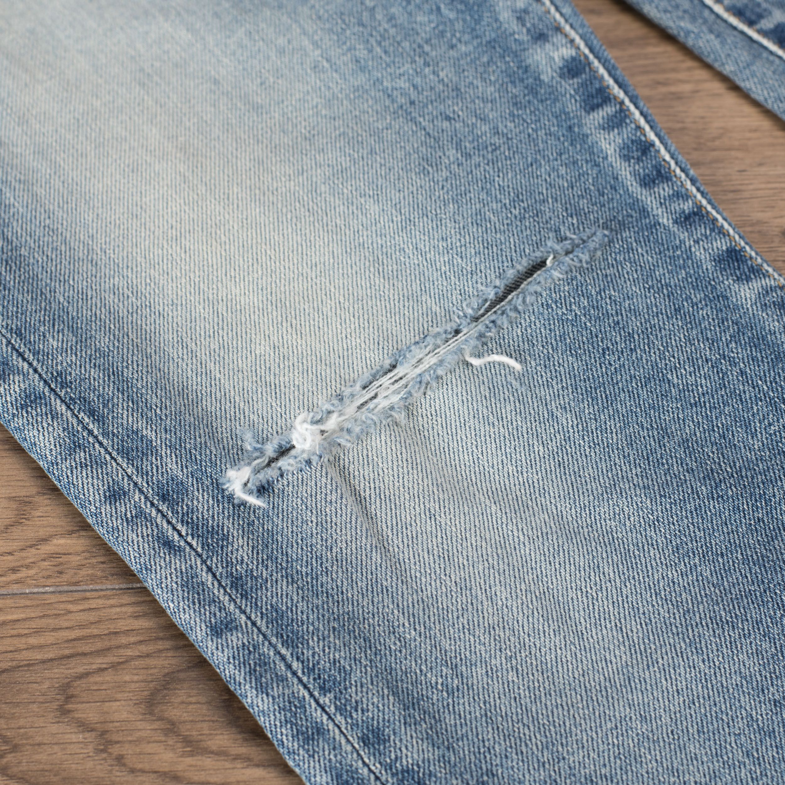 Saint Laurent Paris 790$ Skinny Blue Stretch Denim Jeans With Destroyed Knees Size US 28 / EU 44 - 12 Thumbnail