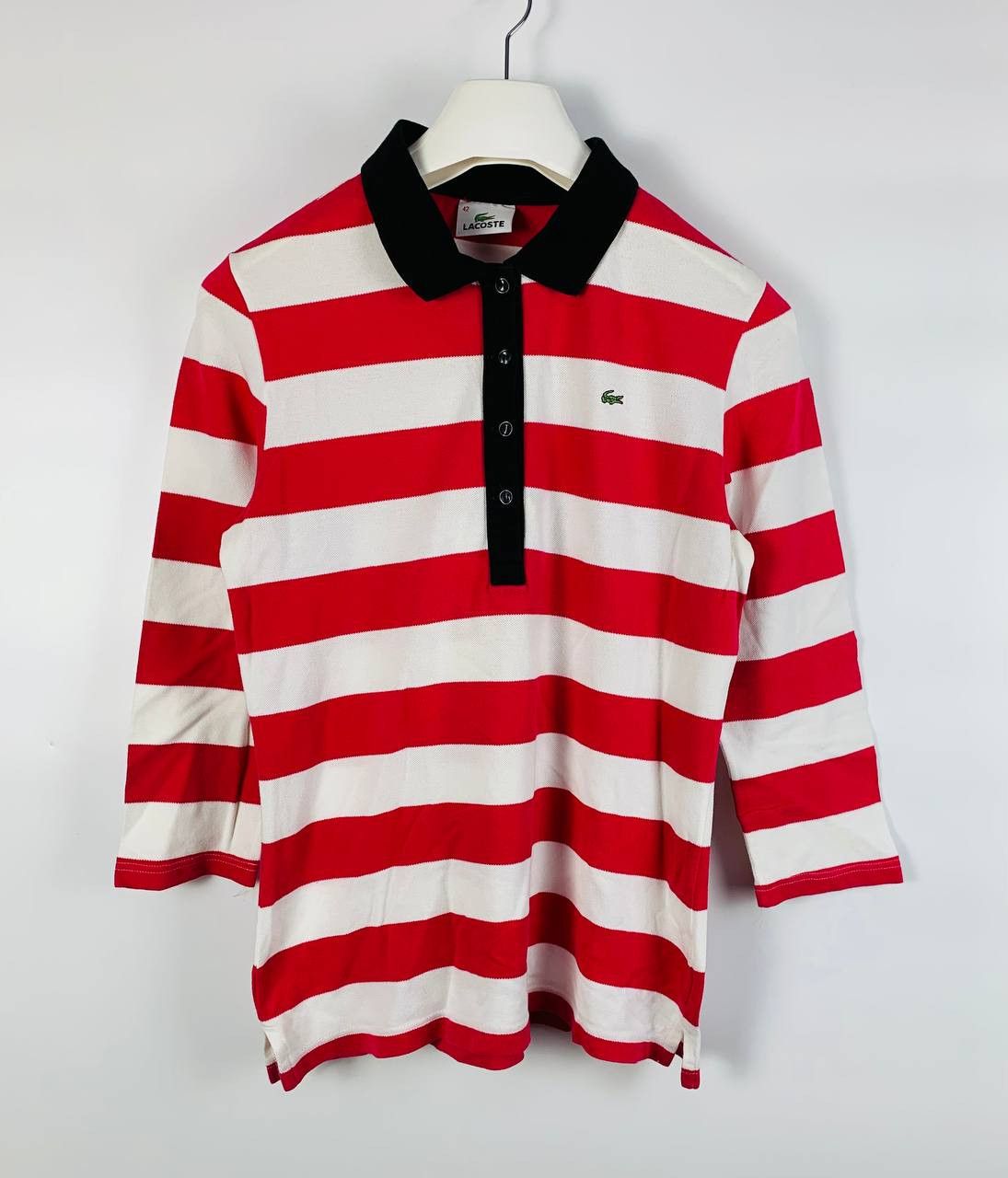 Lacoste Lacoste polos white/red striped 42 Size M / US 6-8 / IT 42-44 - 1 Thumbnail