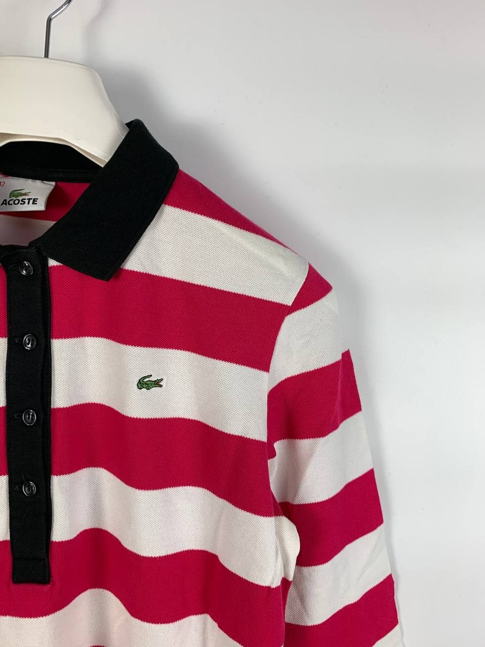 Lacoste Lacoste polos white/red striped 42 Size M / US 6-8 / IT 42-44 - 4 Thumbnail