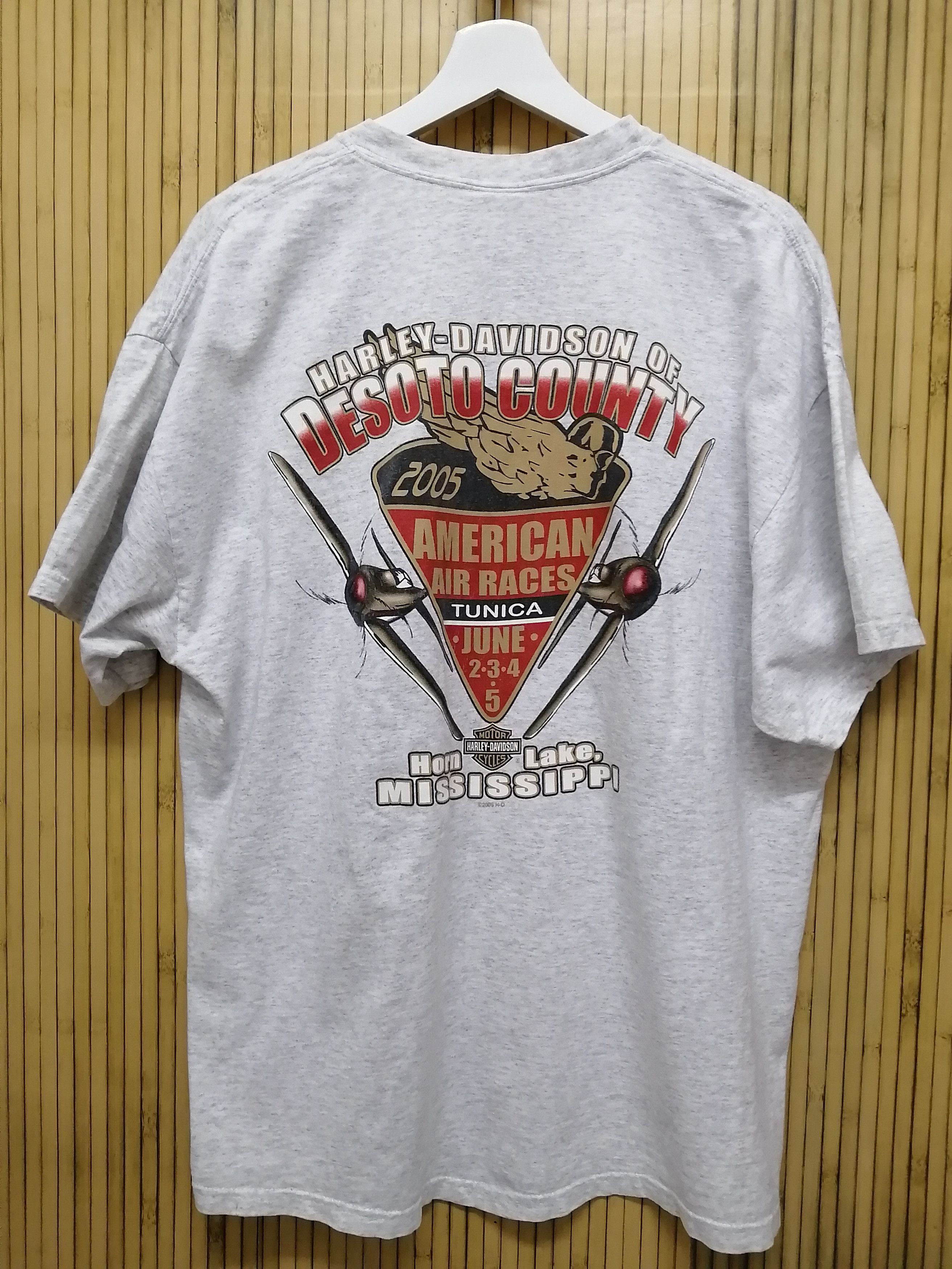 Harley Davidson Rare!! Vtg HARLEY DAVIDSON Tunica Air Race & Air Show Tee Size US XL / EU 56 / 4 - 5 Thumbnail