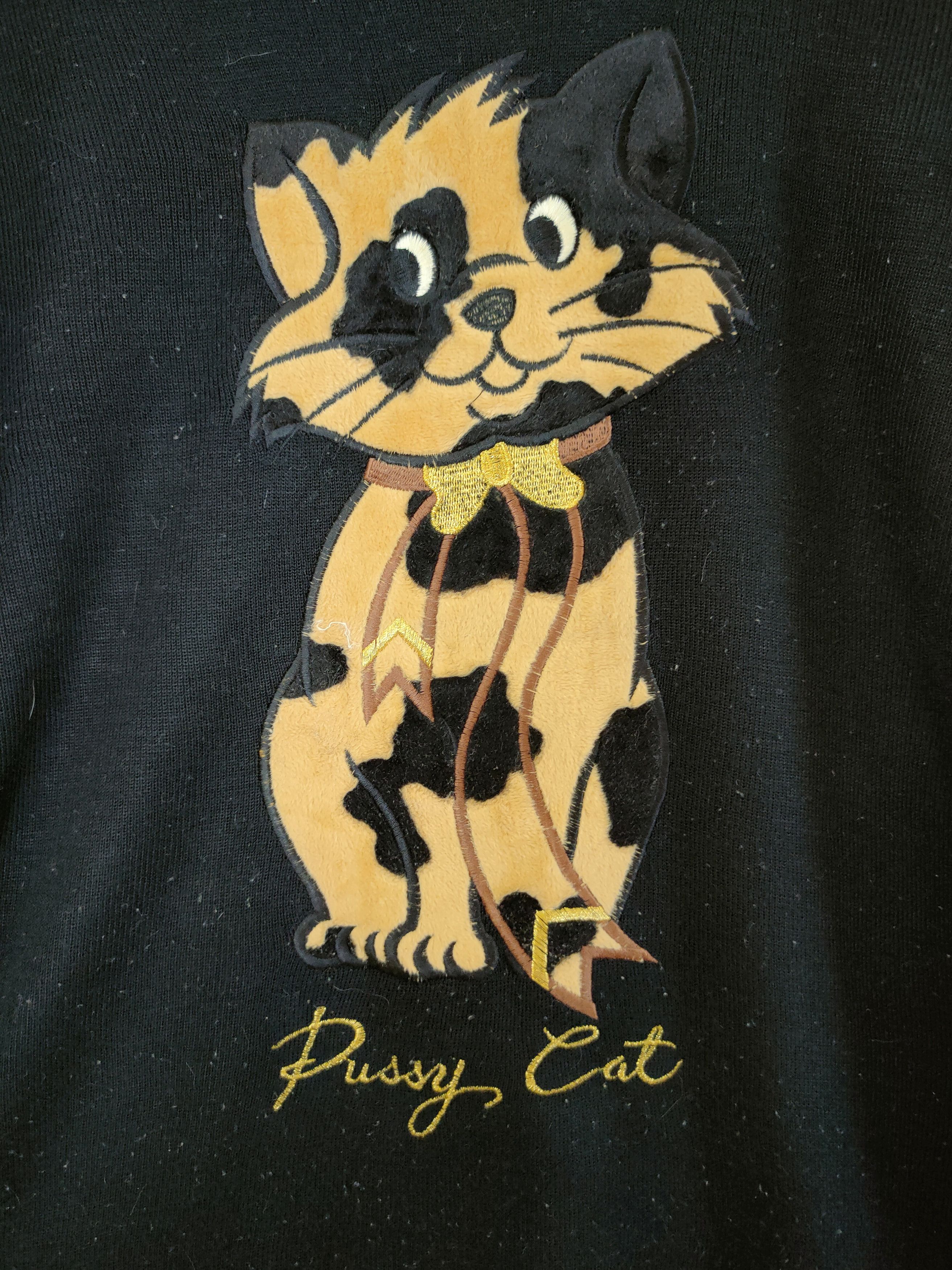 Homespun Knitwear DLL Pussy Cat knitwear vintage streetwear black #46-471 Size XL / US 12-14 / IT 48-50 - 6 Thumbnail