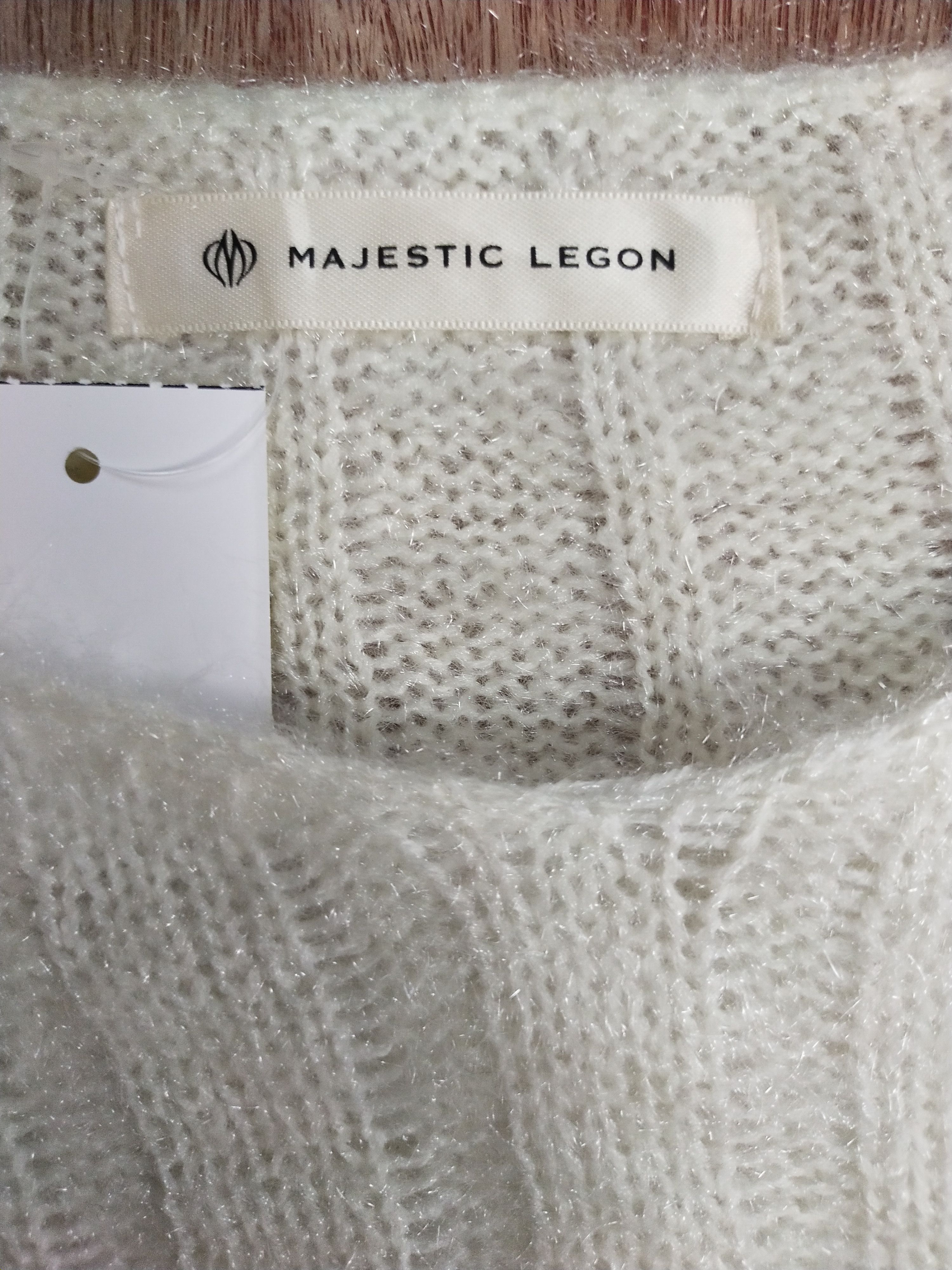 Homespun Knitwear × Japanese Brand Majestic legon crop top cream mohair knitwear #S040 Size M / US 6-8 / IT 42-44 - 3 Thumbnail