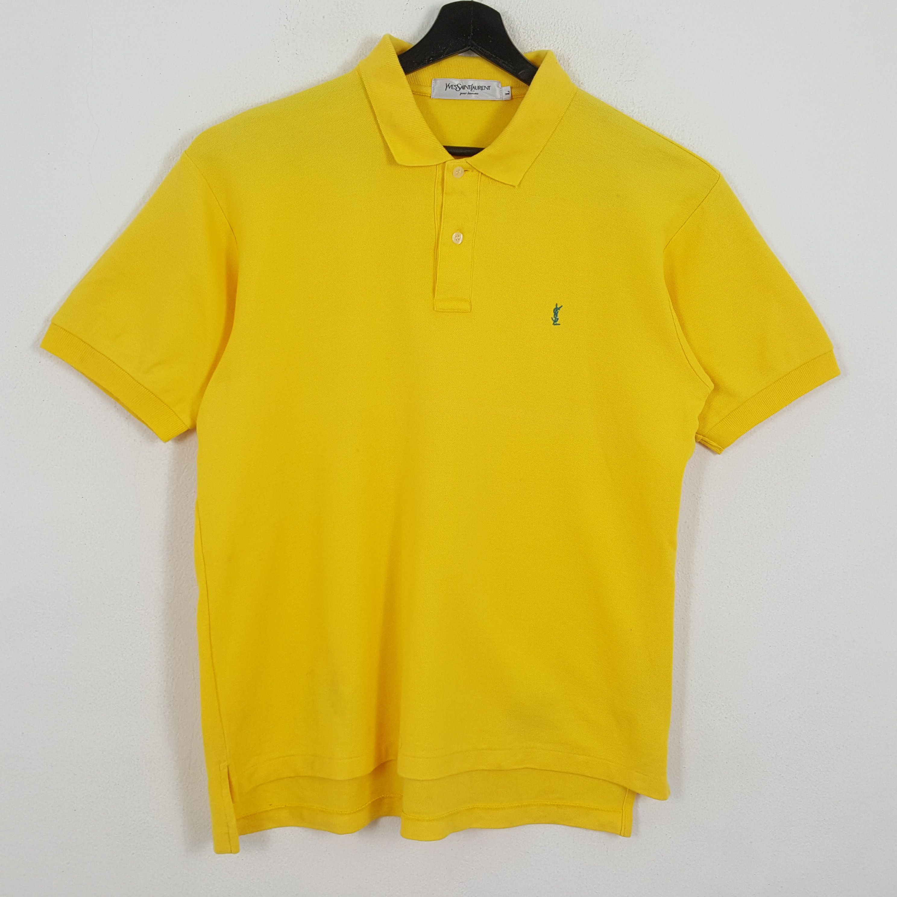 Vintage × Yves Saint Laurent YVES SAINT LAURENT Small Logo Design Casual Polos Size US L / EU 52-54 / 3 - 1 Thumbnail