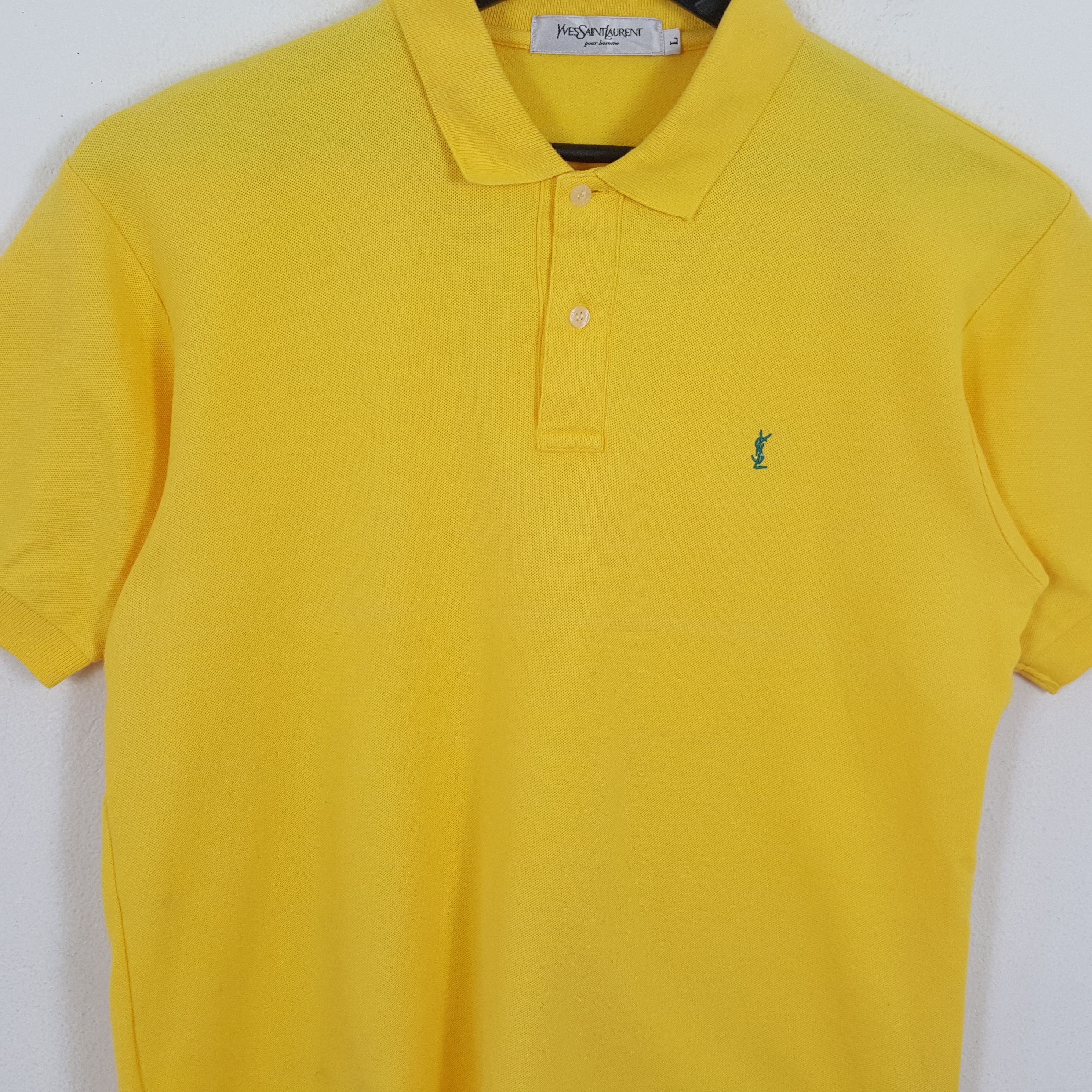 Vintage × Yves Saint Laurent YVES SAINT LAURENT Small Logo Design Casual Polos Size US L / EU 52-54 / 3 - 2 Thumbnail