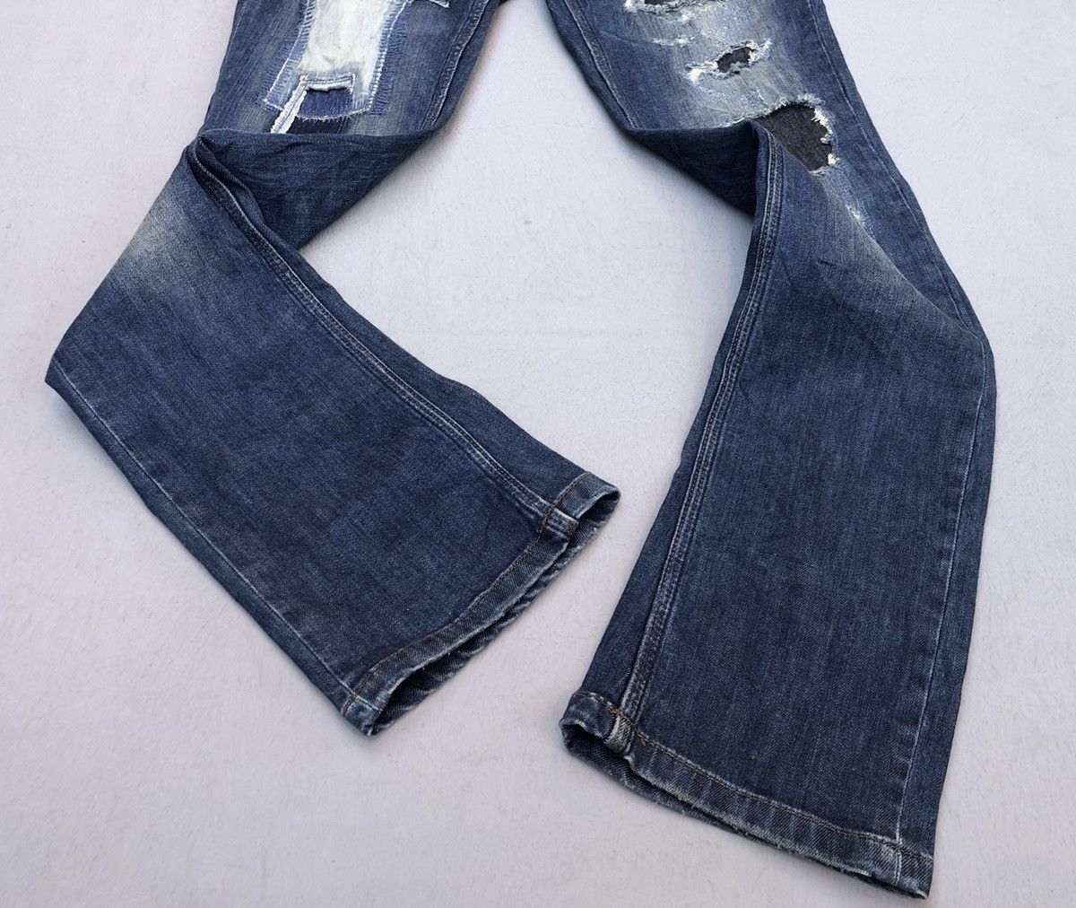 Designer × Japanese Brand Nicole Club For Men Kapital Boro Style Denim Pants Size US 31 - 5 Thumbnail