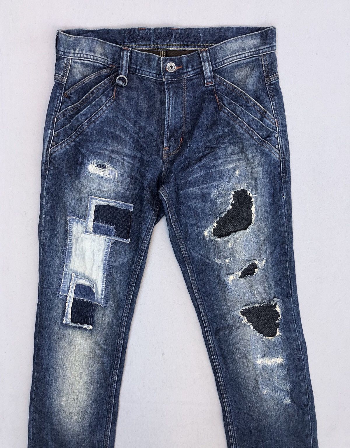 Designer × Japanese Brand Nicole Club For Men Kapital Boro Style Denim Pants Size US 31 - 1 Thumbnail