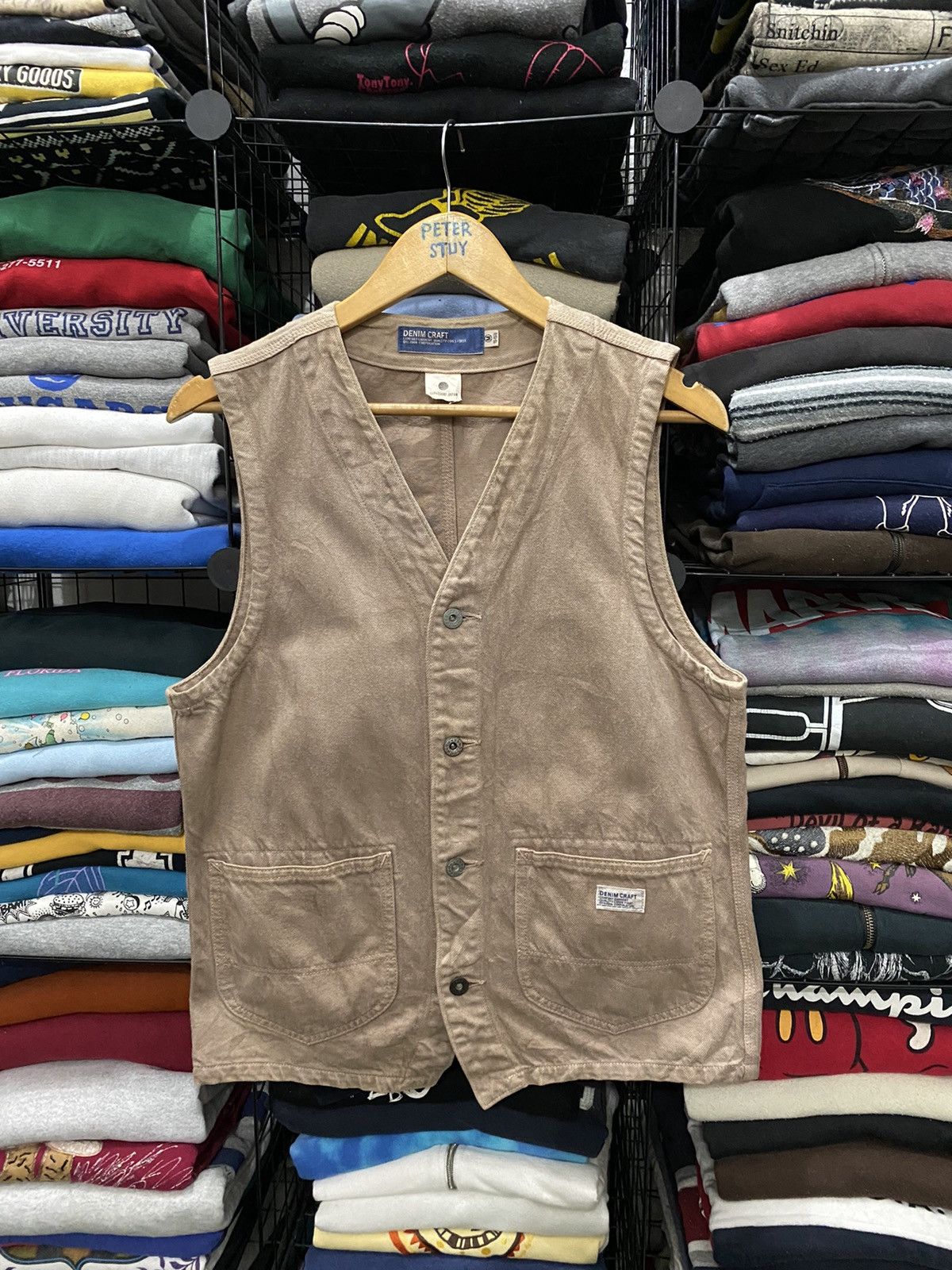 Big John × Vintage Vintage Big John denim craft vest Size US M / EU 48-50 / 2 - 1 Thumbnail
