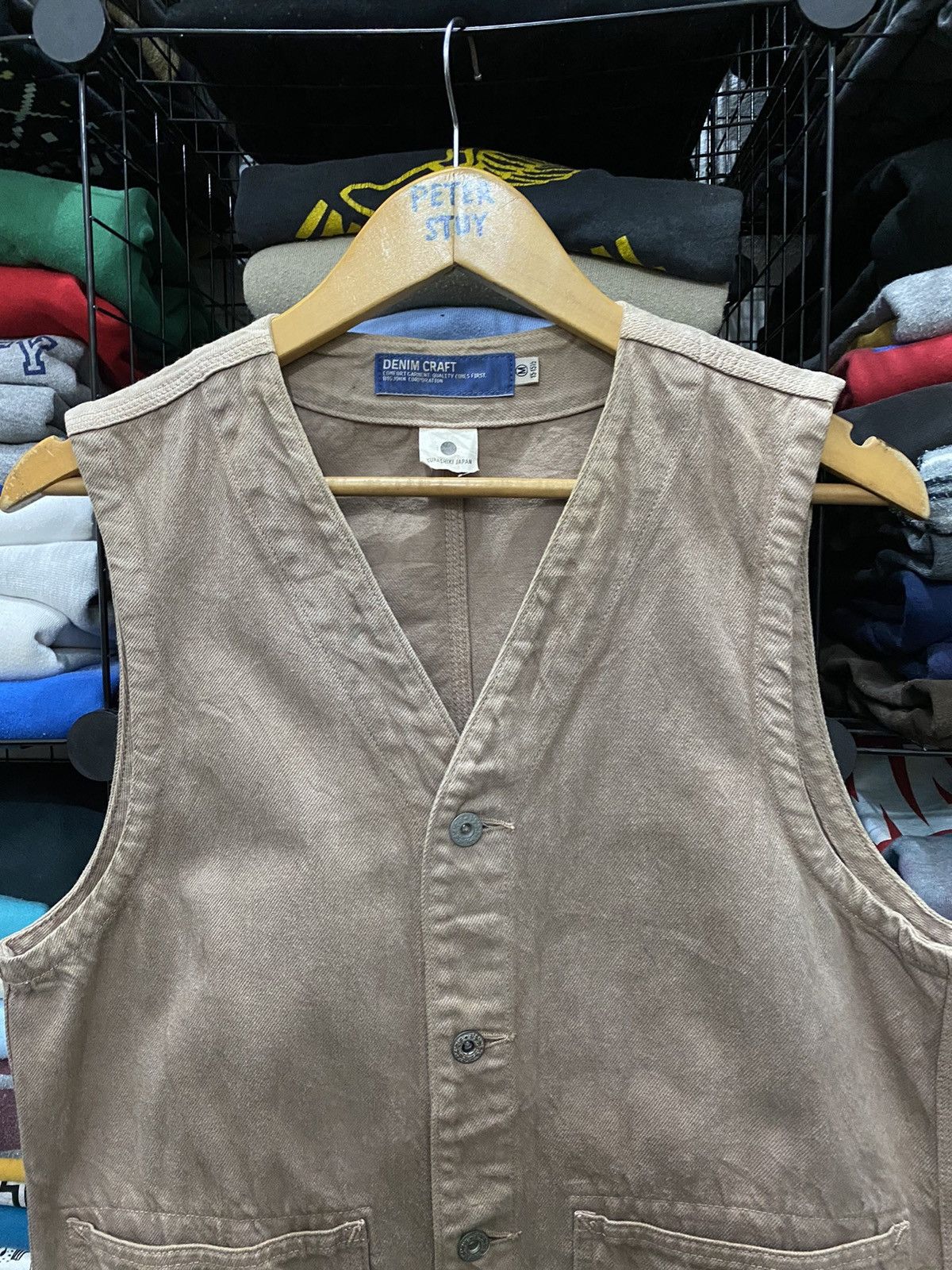 Big John × Vintage Vintage Big John denim craft vest Size US M / EU 48-50 / 2 - 3 Thumbnail