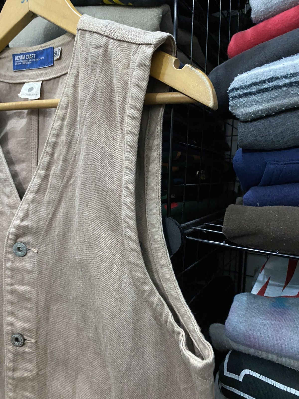 Big John × Vintage Vintage Big John denim craft vest Size US M / EU 48-50 / 2 - 4 Thumbnail