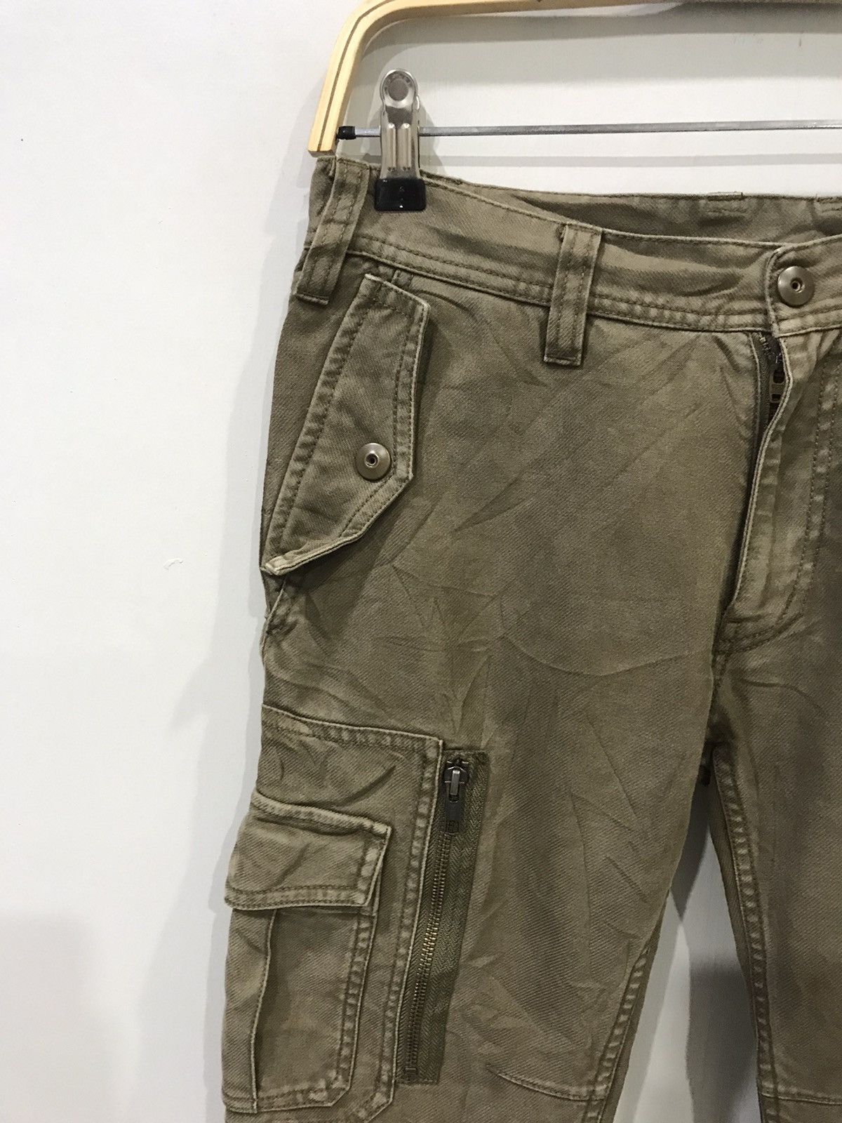 Designer × Japanese Brand abx Japan Military Tactical Multipockets Skinny Cargo Pant Size US 29 - 3 Thumbnail