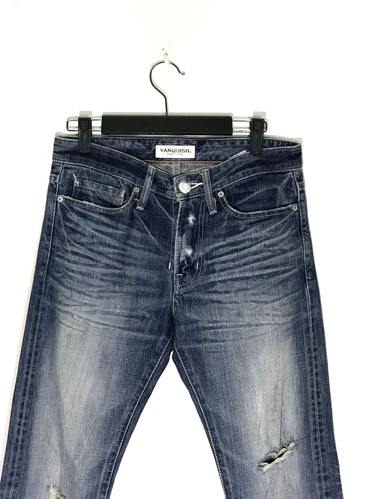 Vanquish Vanquish Distressed Rips Denim Jeans Made In Japan Size US 30 / EU 46 - 3 Thumbnail