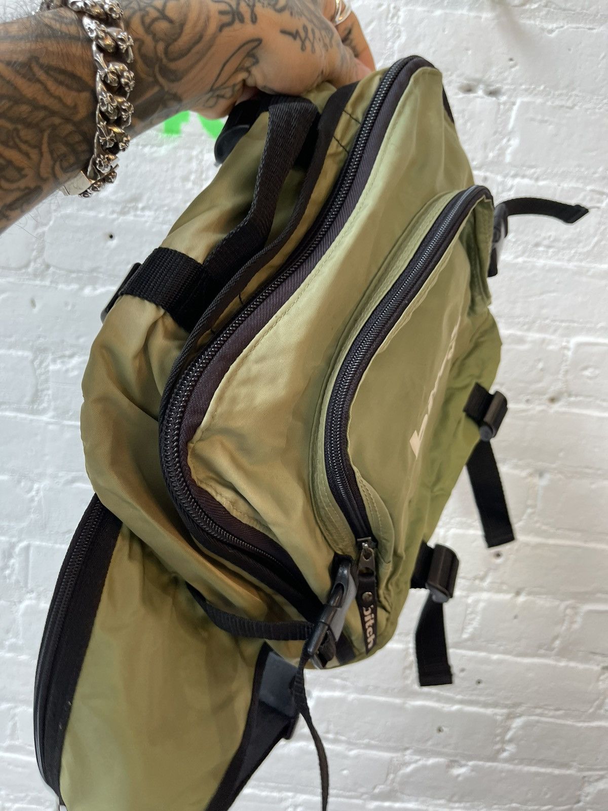 Vintage 90s BITCH SKATEBOARDS BRAND STRAPY CROSS BODY BAG SICK!! Size ONE SIZE - 4 Thumbnail