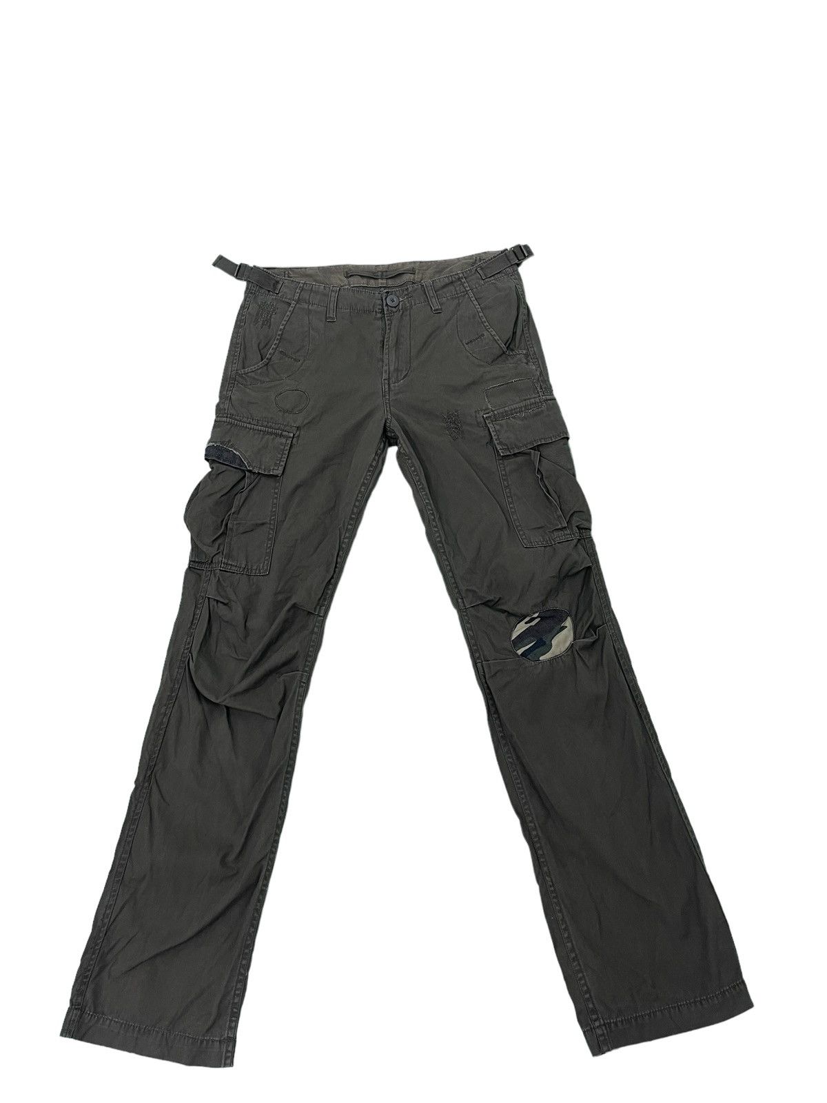 Japanese Brand Cargo Pant Baldia Stone Wash Patchwork Boro Regular 20🟦 Size US 31 - 2 Thumbnail