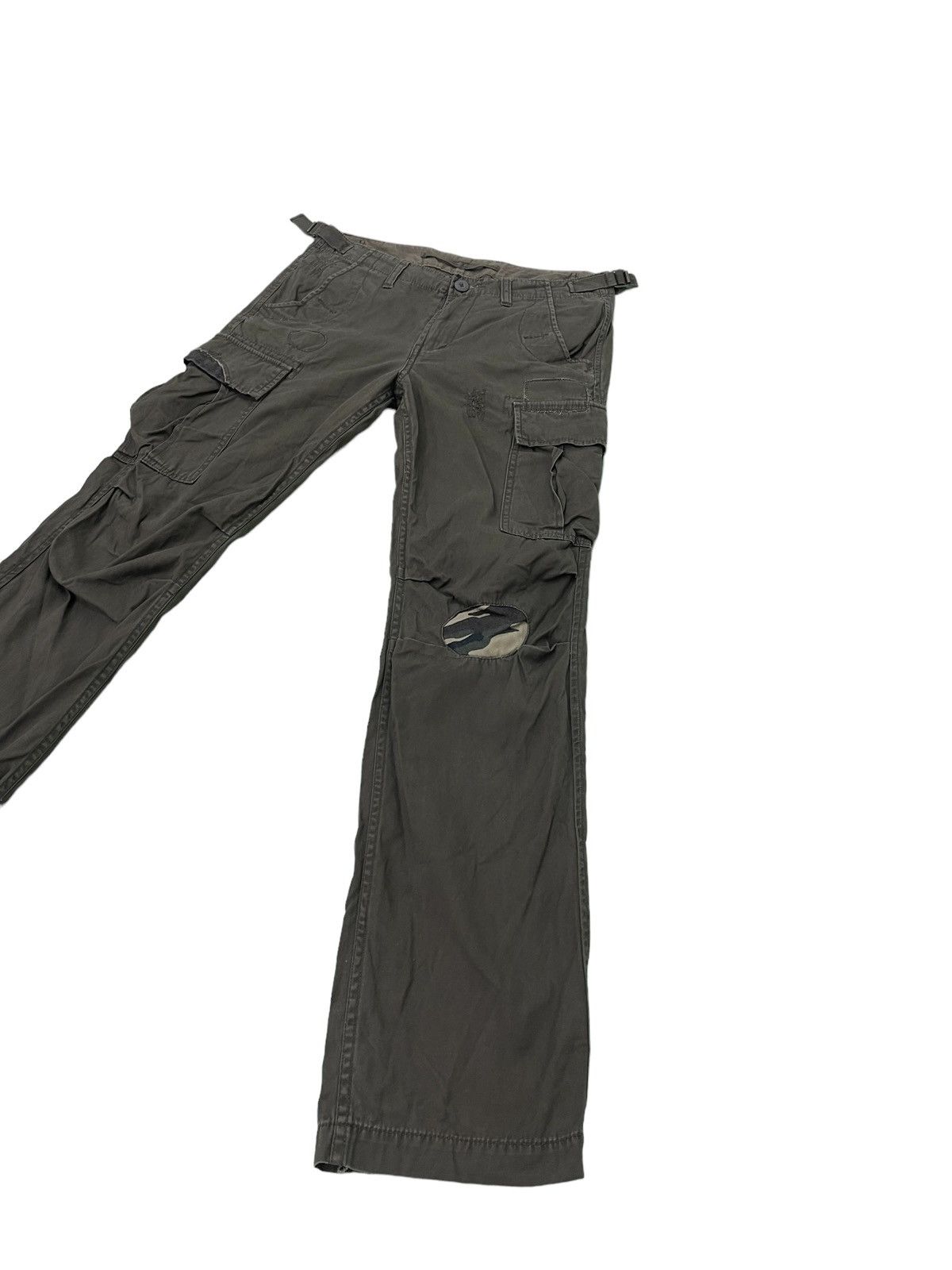 Japanese Brand Cargo Pant Baldia Stone Wash Patchwork Boro Regular 20🟦 Size US 31 - 3 Thumbnail