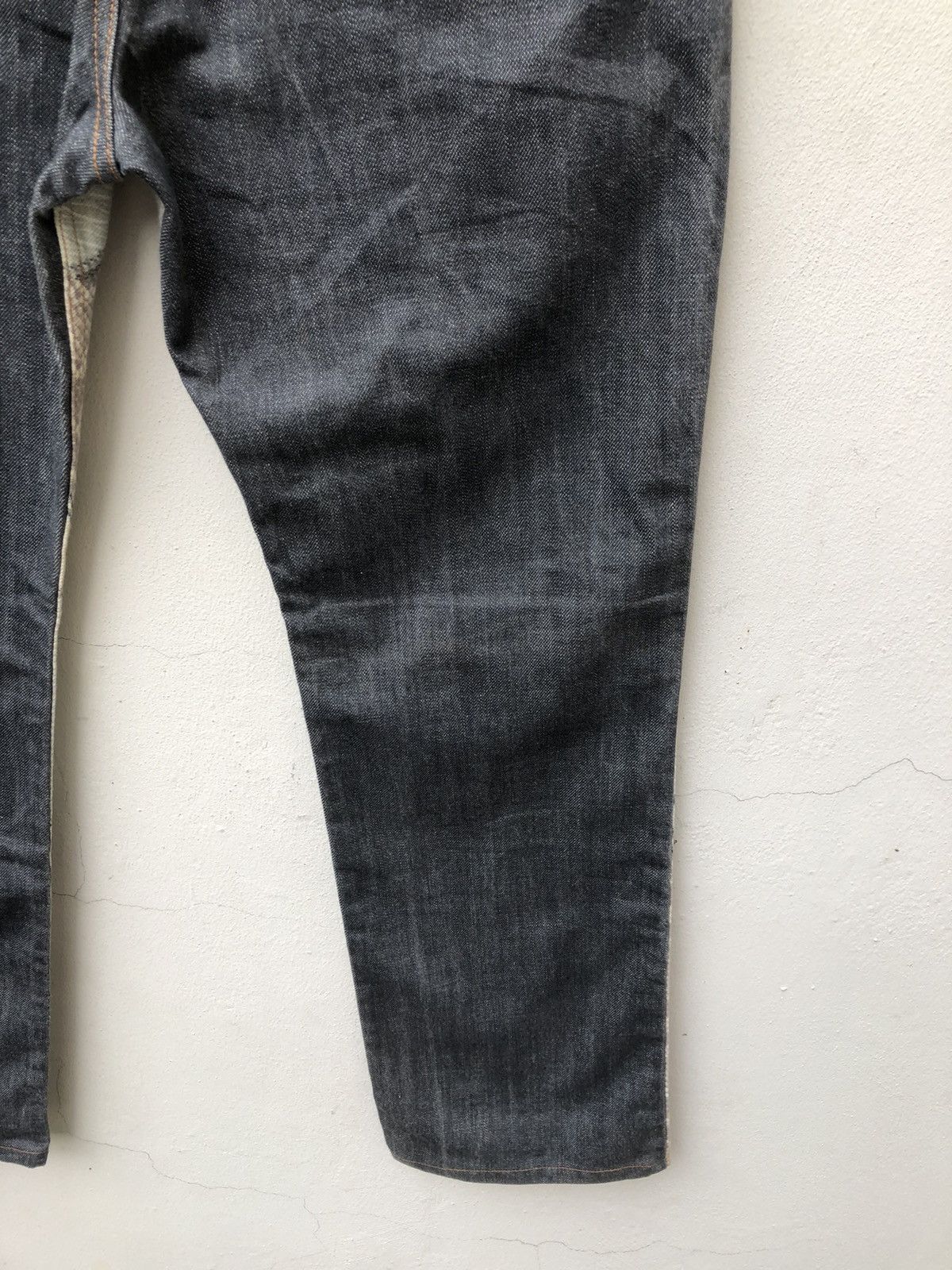 Art Comes First Cassopi Japan Snake Scale Art Design Denim Cropped Pant Size US 31 - 19 Thumbnail