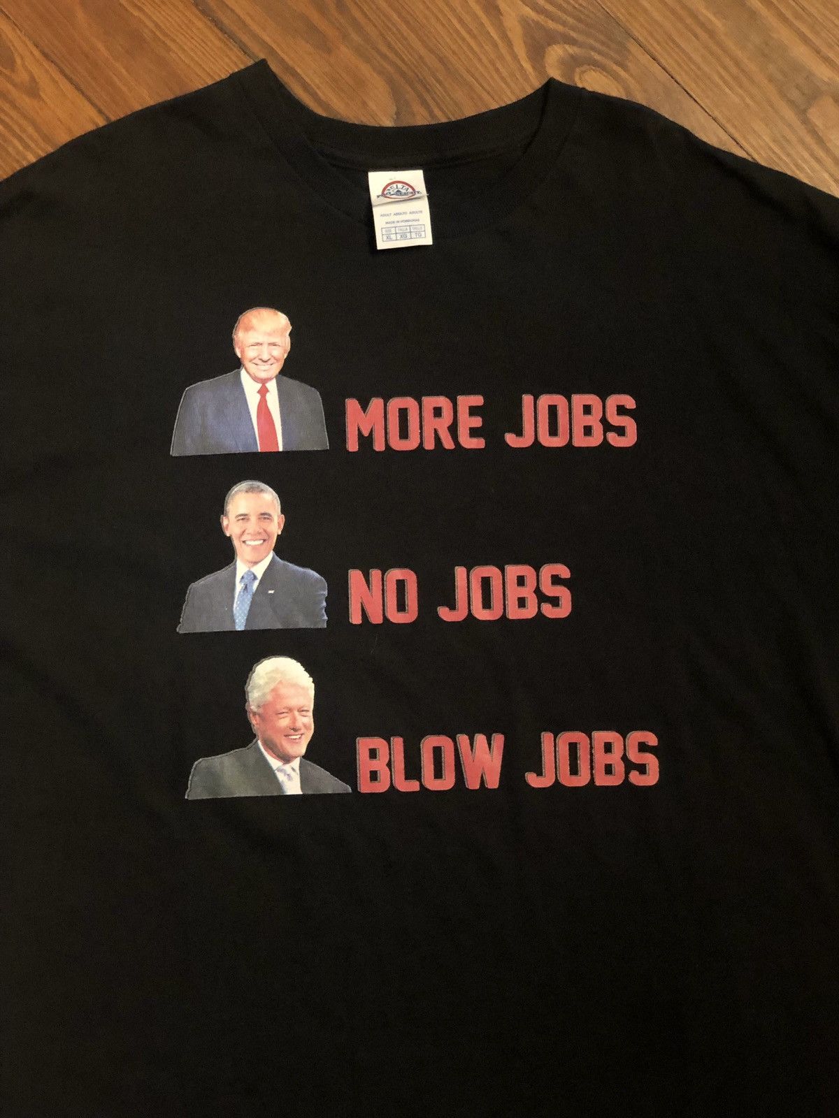 Vintage Bill Clinton Obama Donald Trump Sex Parody Shirt Size US XL / EU 56 / 4 - 1 Thumbnail