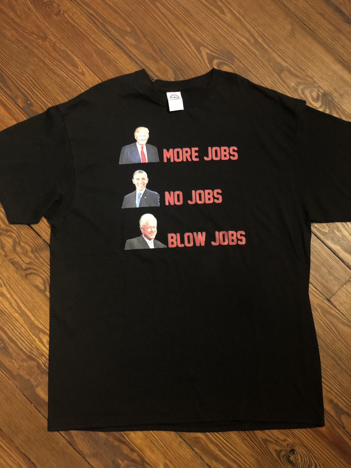 Vintage Bill Clinton Obama Donald Trump Sex Parody Shirt Size US XL / EU 56 / 4 - 4 Thumbnail