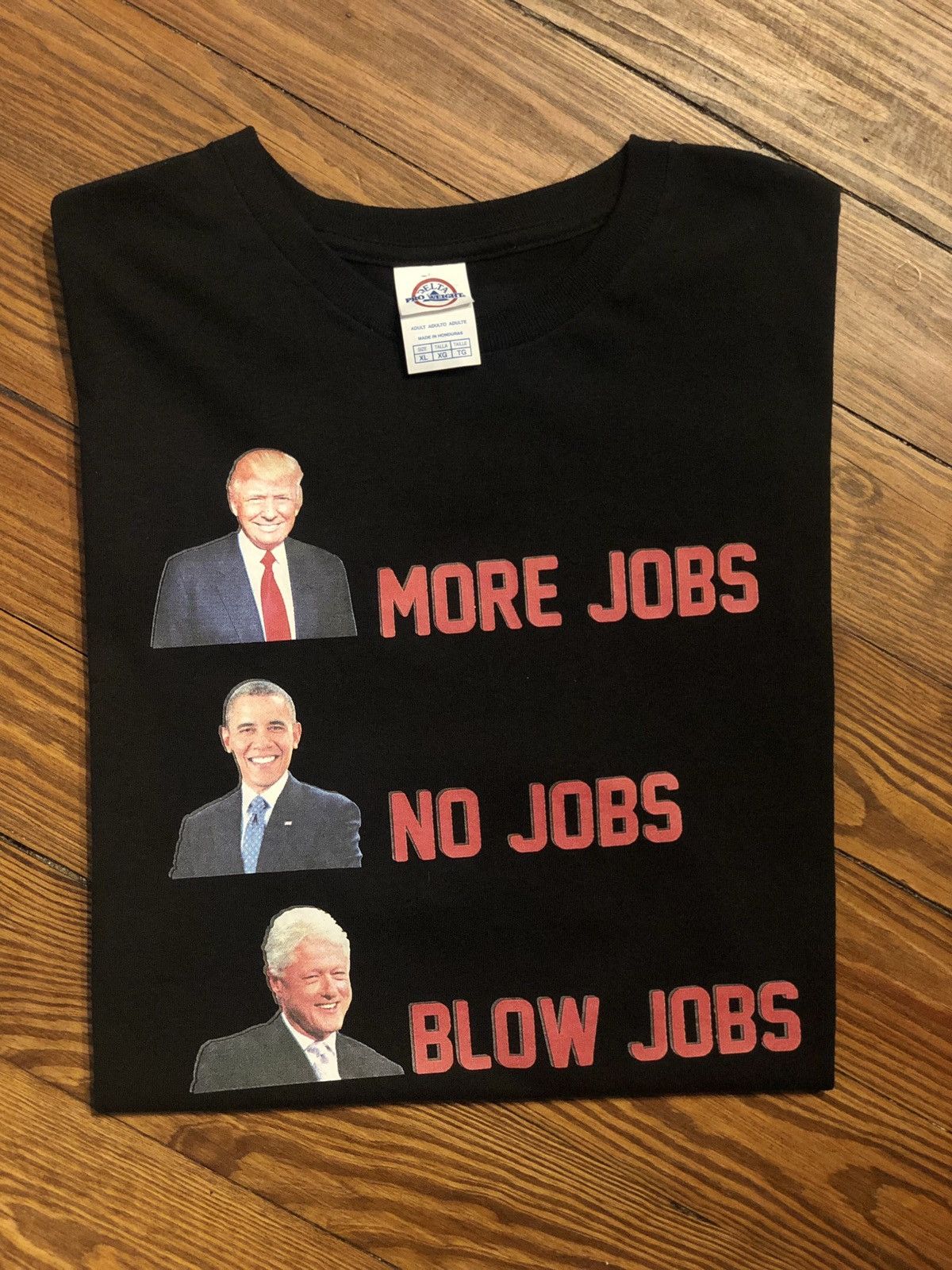 Vintage Bill Clinton Obama Donald Trump Sex Parody Shirt Size US XL / EU 56 / 4 - 3 Thumbnail