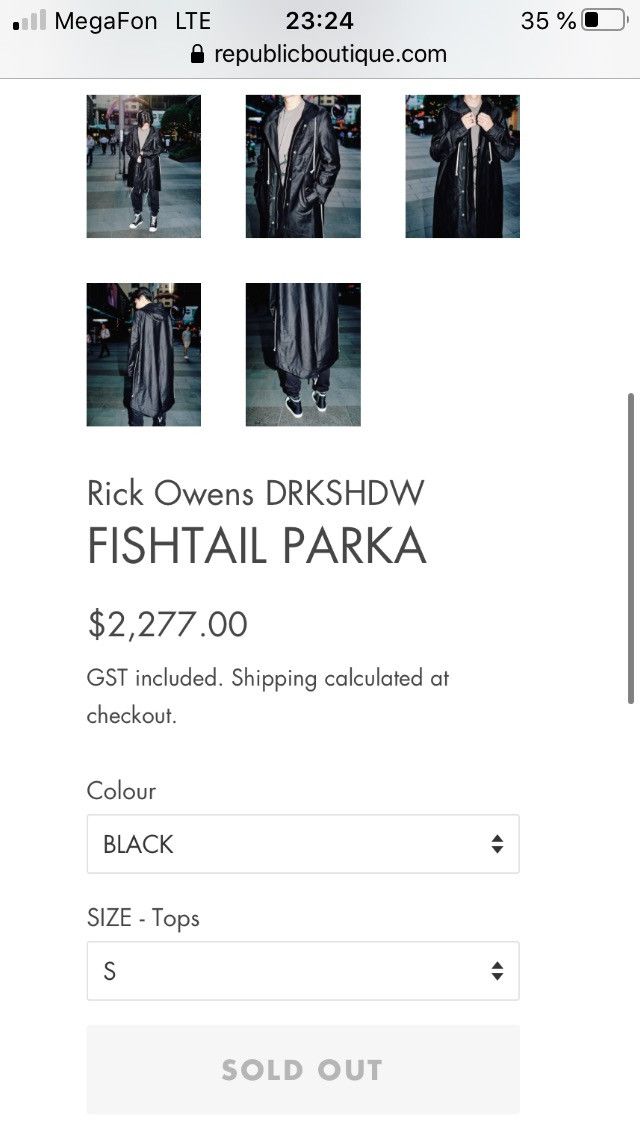 Rick Owens × Rick Owens Drkshdw 2300 $ 💥 NEW RARE DS FISHTAIL LONG PARKA RICK OWENS Size US S / EU 44-46 / 1 - 2 Thumbnail