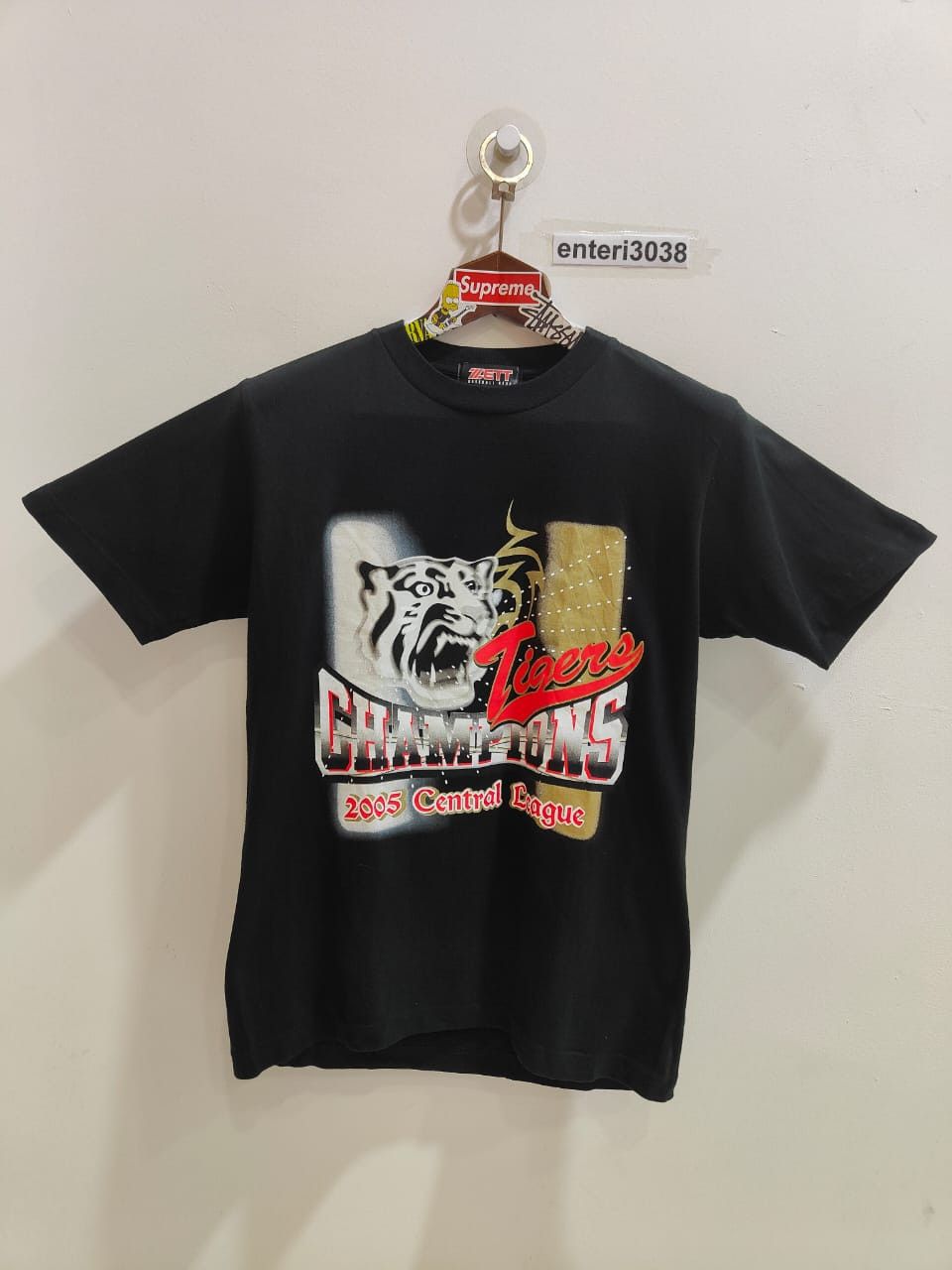 Japanese Brand Vintage Zett Japan tigers champions 2005 central league Size US S / EU 44-46 / 1 - 1 Thumbnail