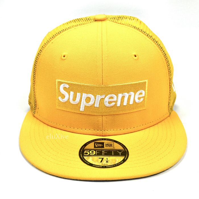 Supreme Supreme New Era Yellow Box Logo Mesh Back Hat 7 5/8 DS