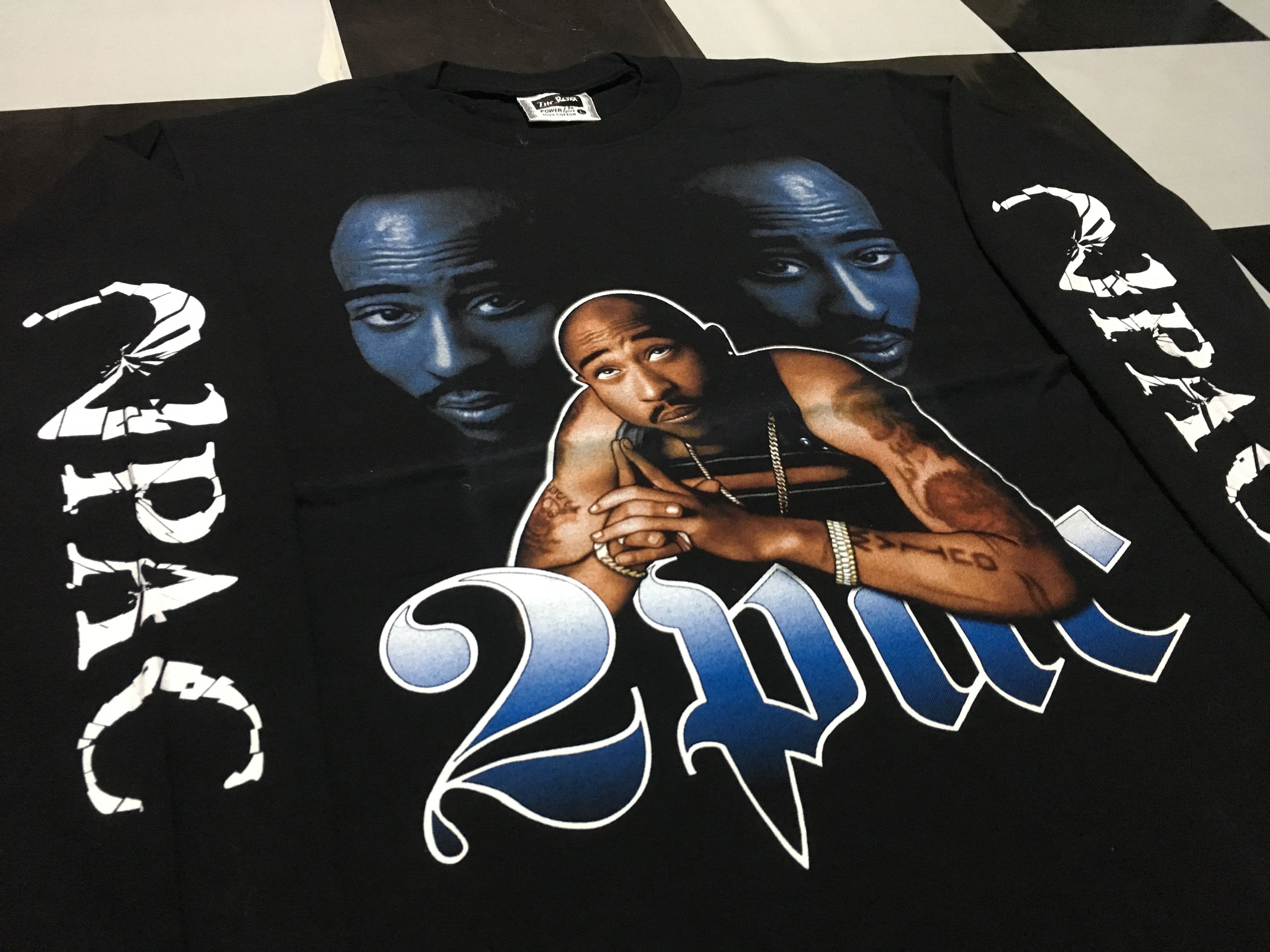 Band Tees × Rap Tees × Vintage Vintage Tupac Shirt LS 90s Bootleg Reprint Single stitch Size US L / EU 52-54 / 3 - 1 Thumbnail