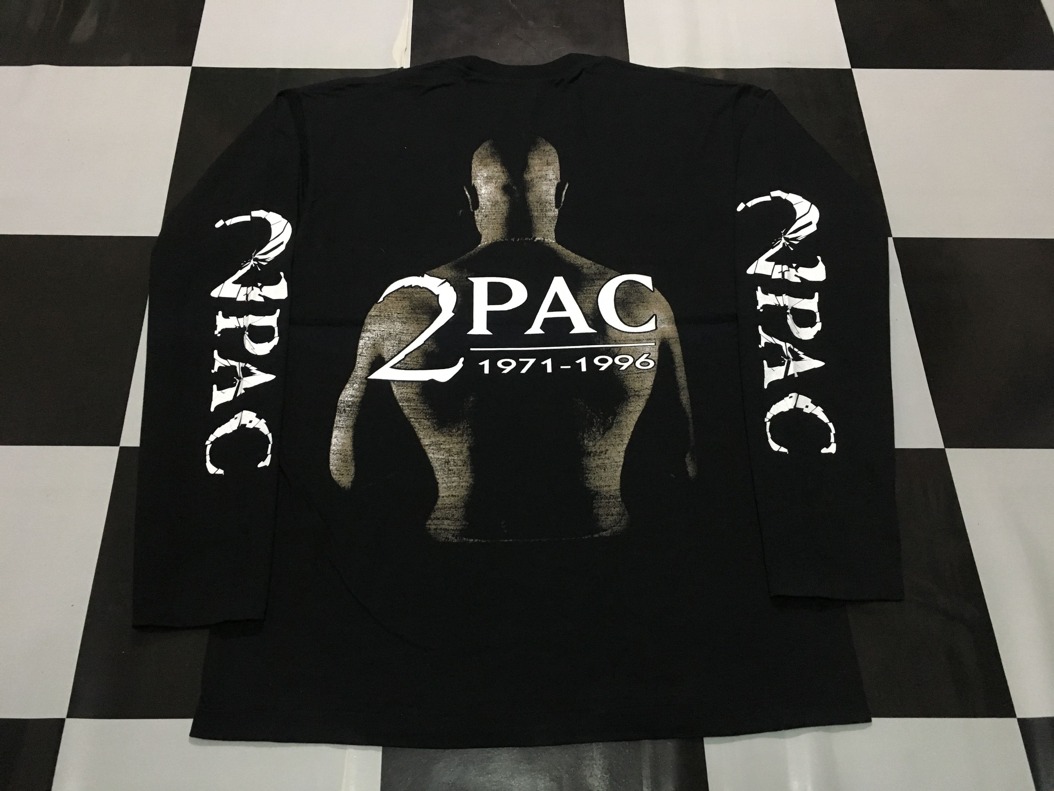 Band Tees × Rap Tees × Vintage Vintage Tupac Shirt LS 90s Bootleg Reprint Single stitch Size US L / EU 52-54 / 3 - 4 Thumbnail