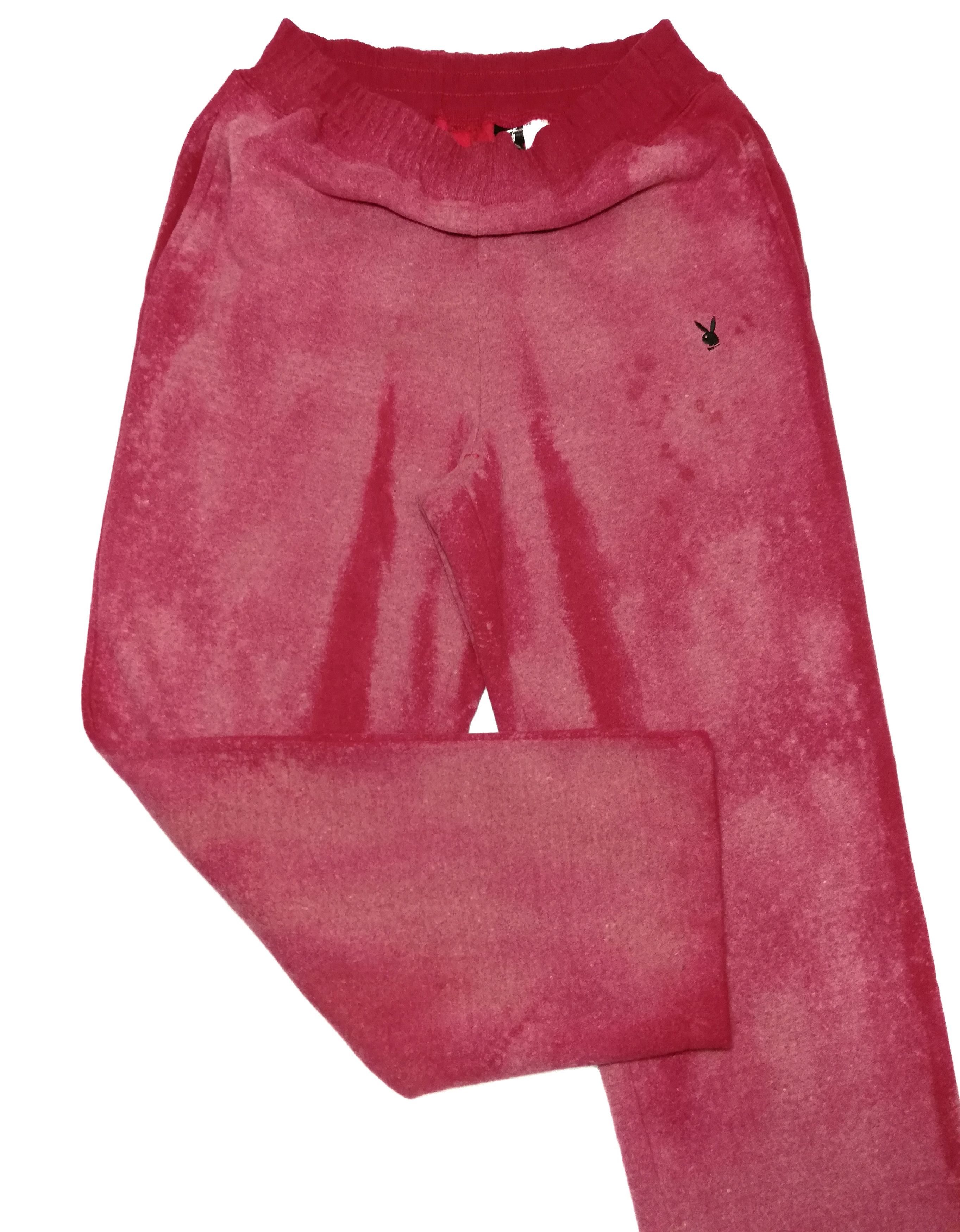 Playboy 🔥Playboy Customade Acid Wash Red Sweat Pants🔥 Size US 33 - 2 Thumbnail