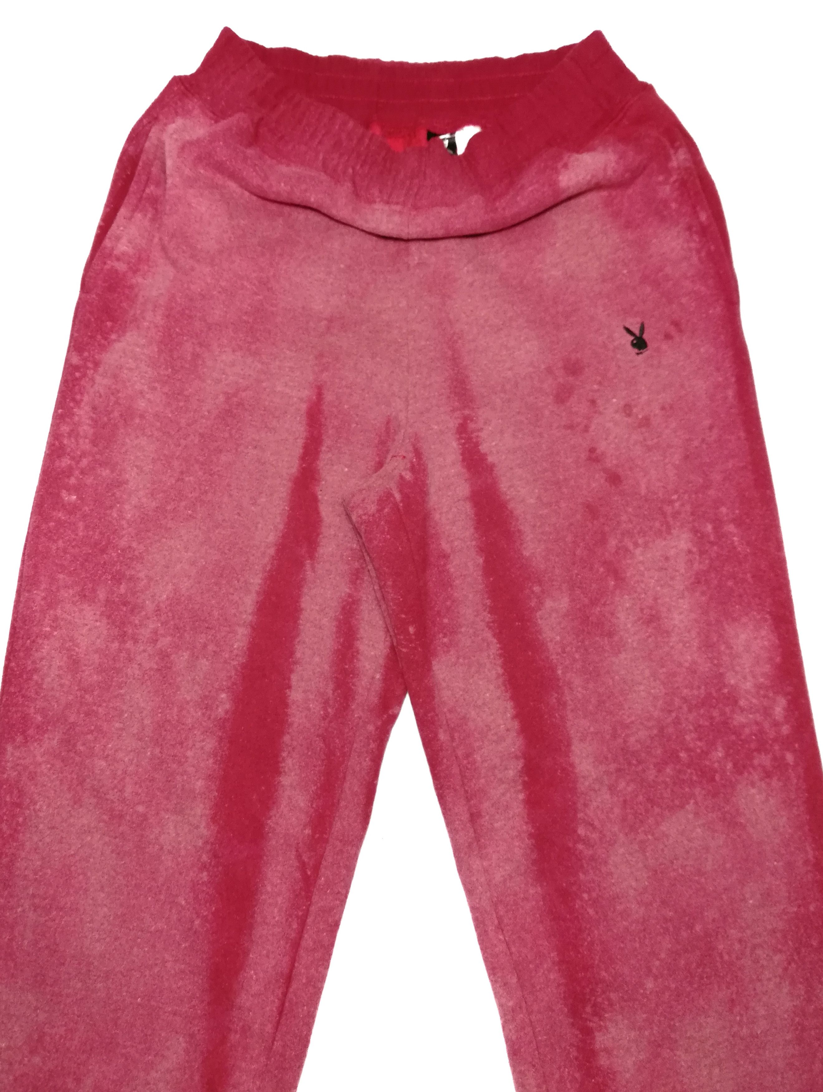 Playboy 🔥Playboy Customade Acid Wash Red Sweat Pants🔥 Size US 33 - 3 Thumbnail
