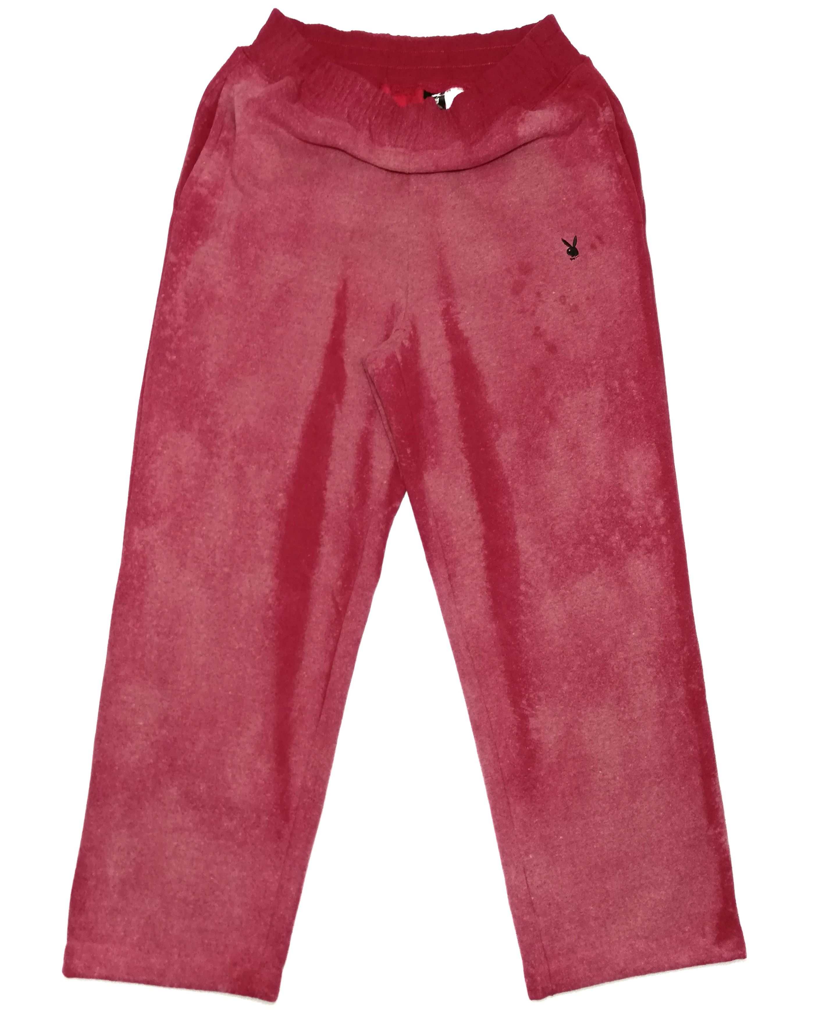 Playboy 🔥Playboy Customade Acid Wash Red Sweat Pants🔥 Size US 33 - 4 Thumbnail