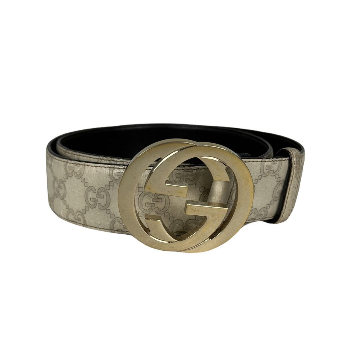 Gucci Gucci Interlocking G Buckle Monogram Belt Size 34 - 1 Thumbnail