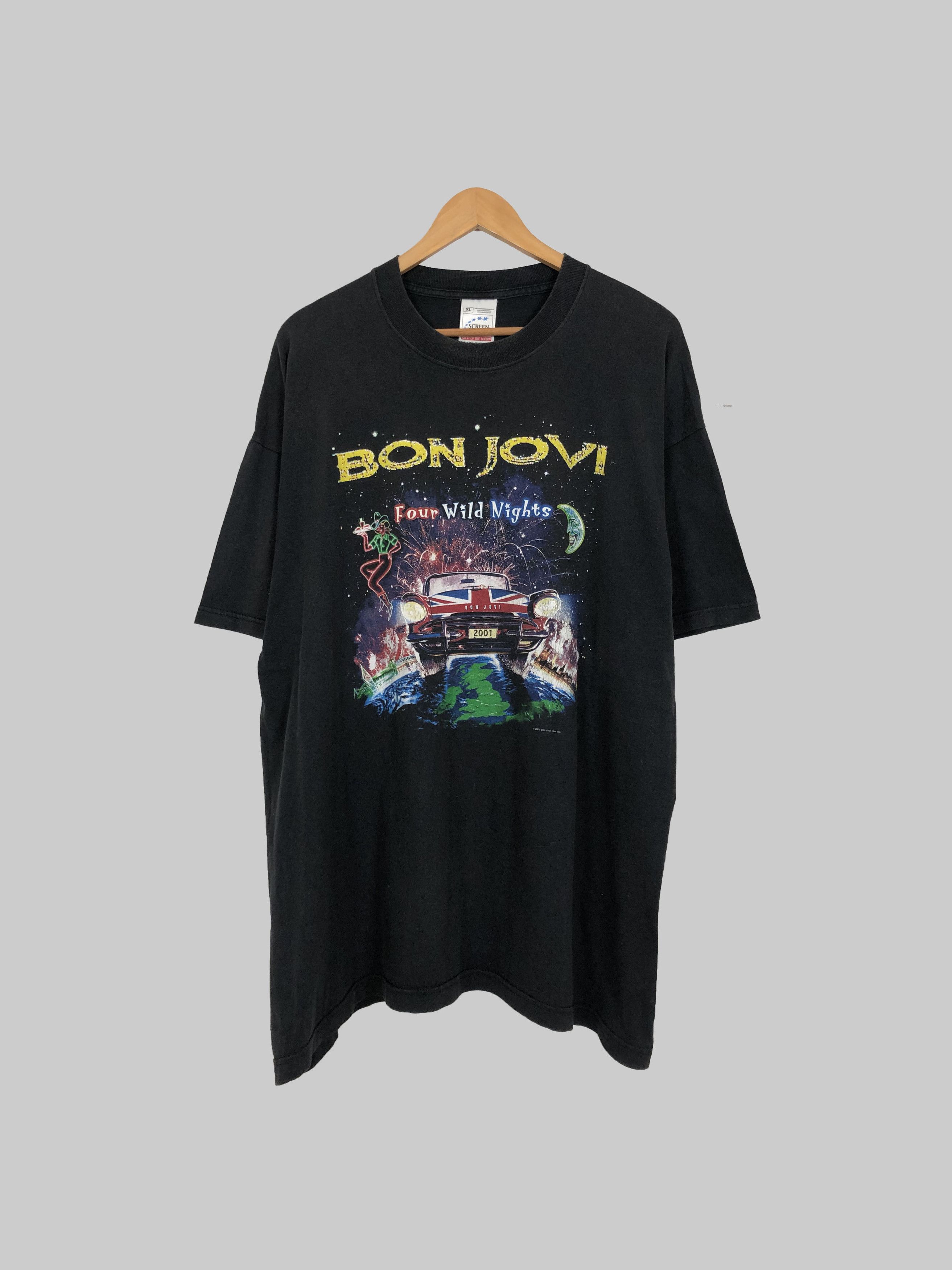 Band Tees Vintage 2001 Bon Jovi Four Wild Night (Van Halen) Size US XL / EU 56 / 4 - 1 Thumbnail