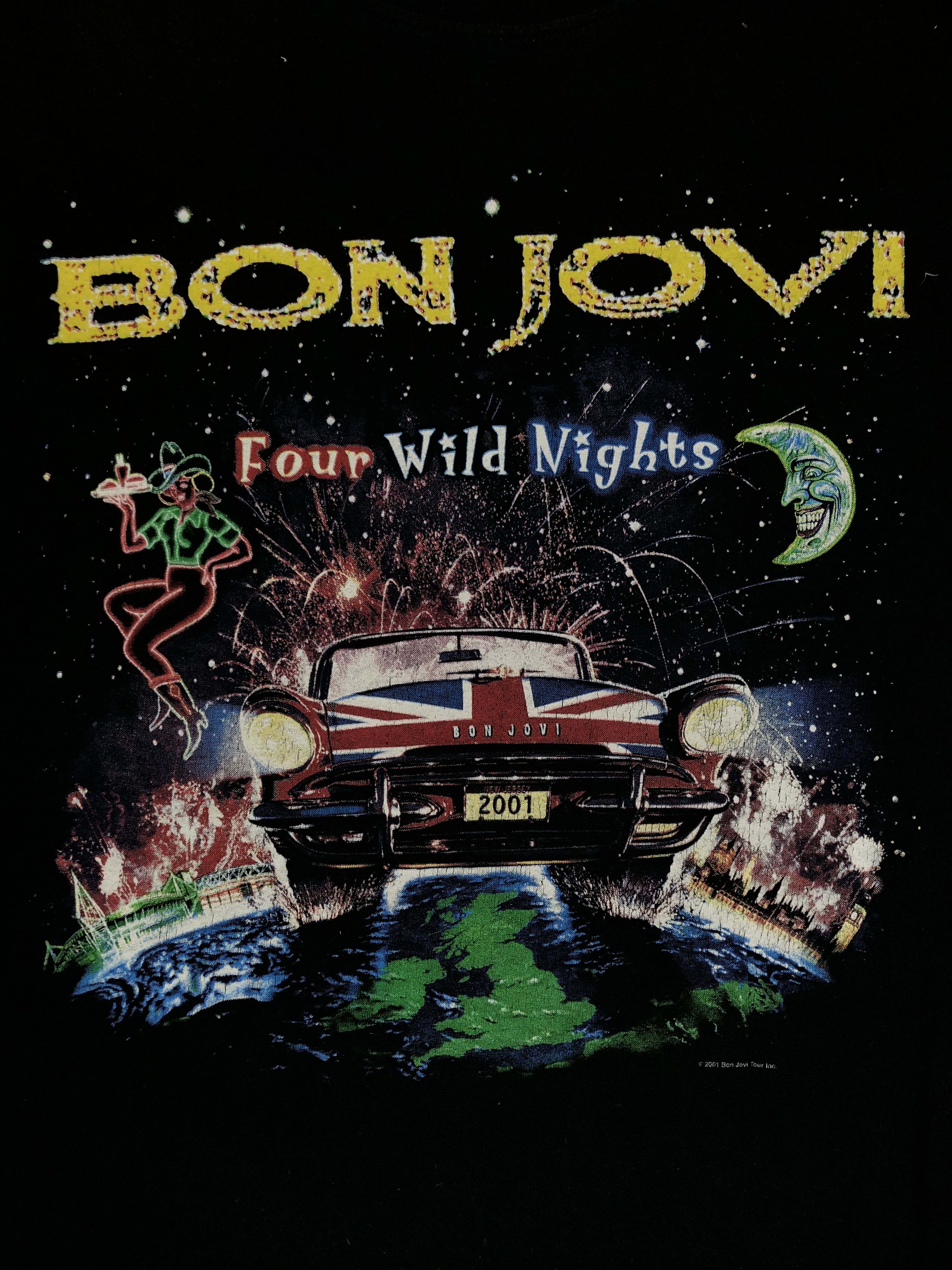 Band Tees Vintage 2001 Bon Jovi Four Wild Night (Van Halen) Size US XL / EU 56 / 4 - 5 Thumbnail