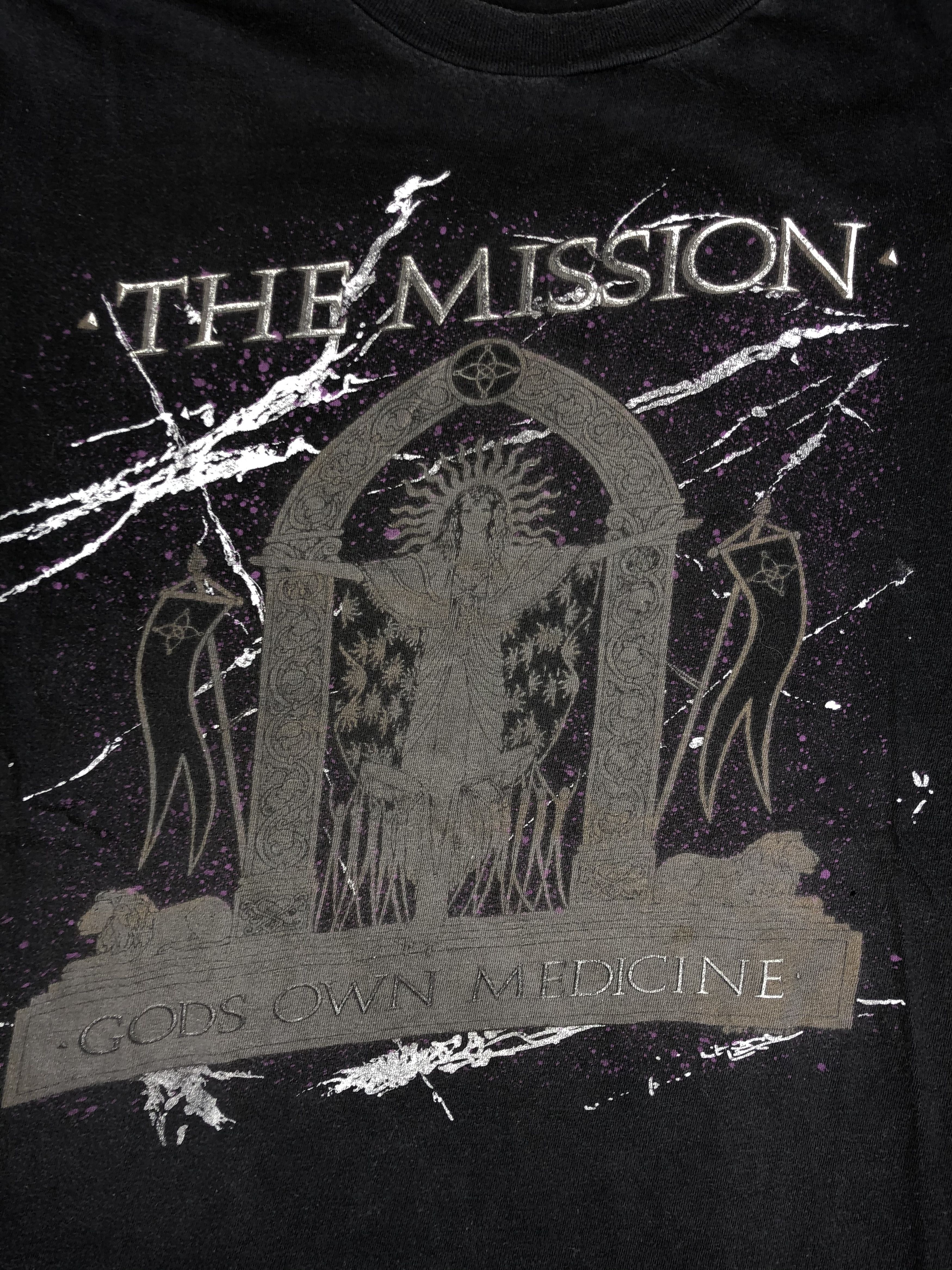 Band Tees Vintage 1987 The Mission God's Own Medicine Size US L / EU 52-54 / 3 - 3 Thumbnail