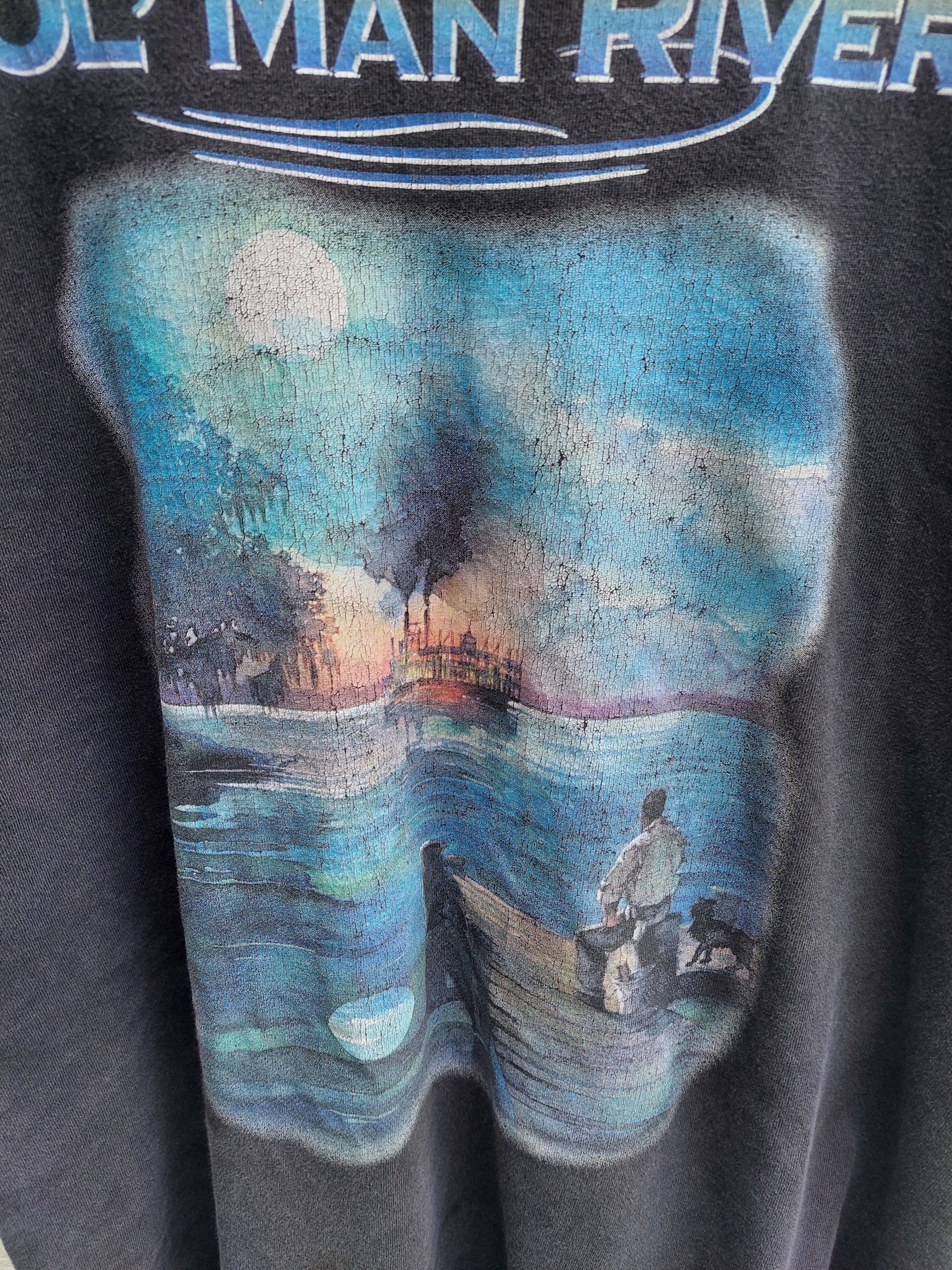 Band Tees × Tultex × Vintage Vintage Ol' Man River Album Song Size US L / EU 52-54 / 3 - 4 Thumbnail