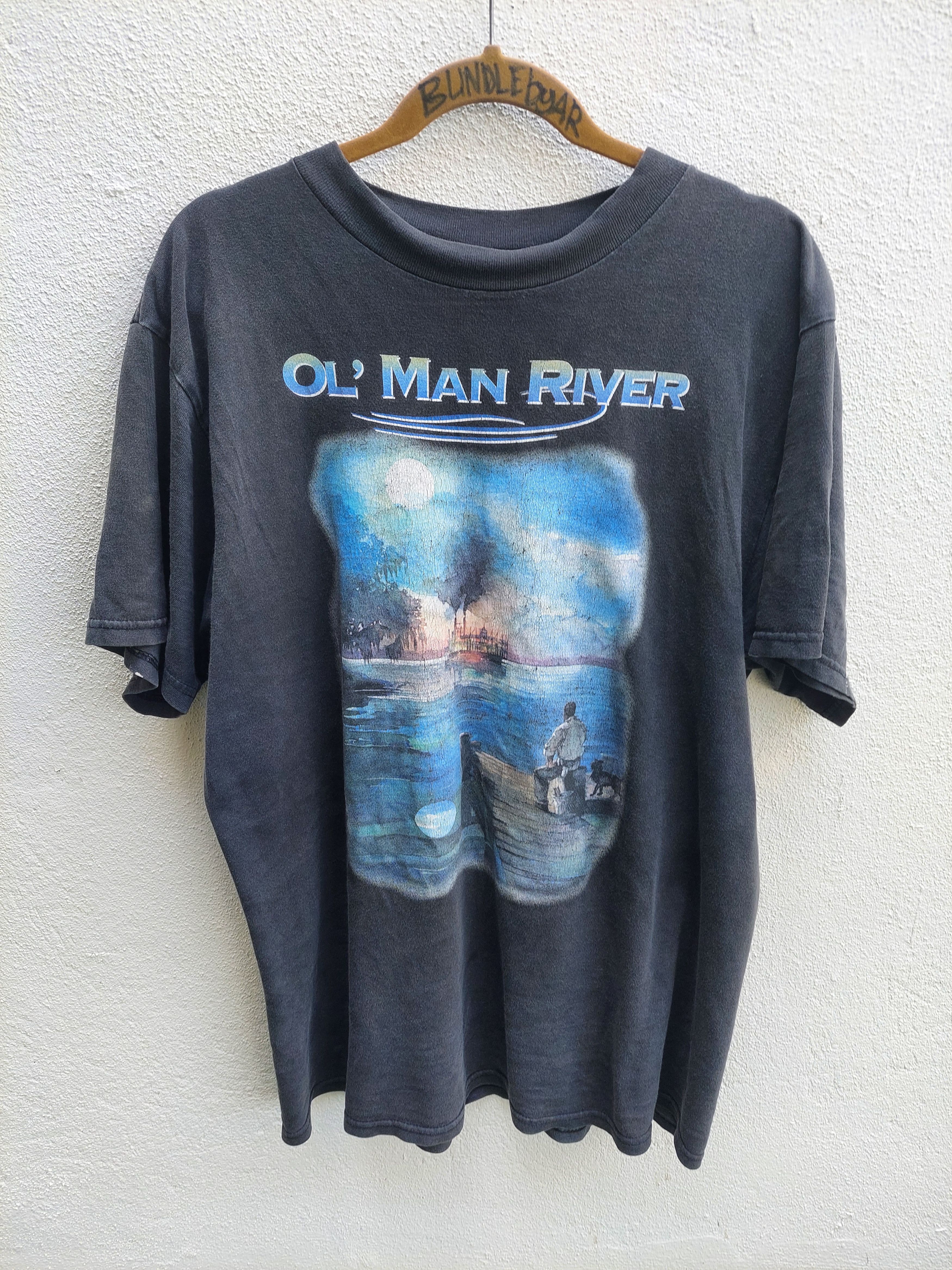 Band Tees × Tultex × Vintage Vintage Ol' Man River Album Song Size US L / EU 52-54 / 3 - 1 Thumbnail