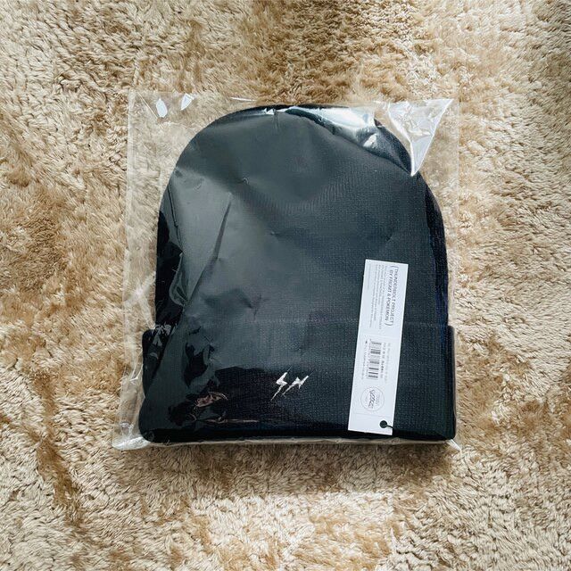 image of Fragment Design Fragment Thunderbolt Project Beanie in Black, Men's