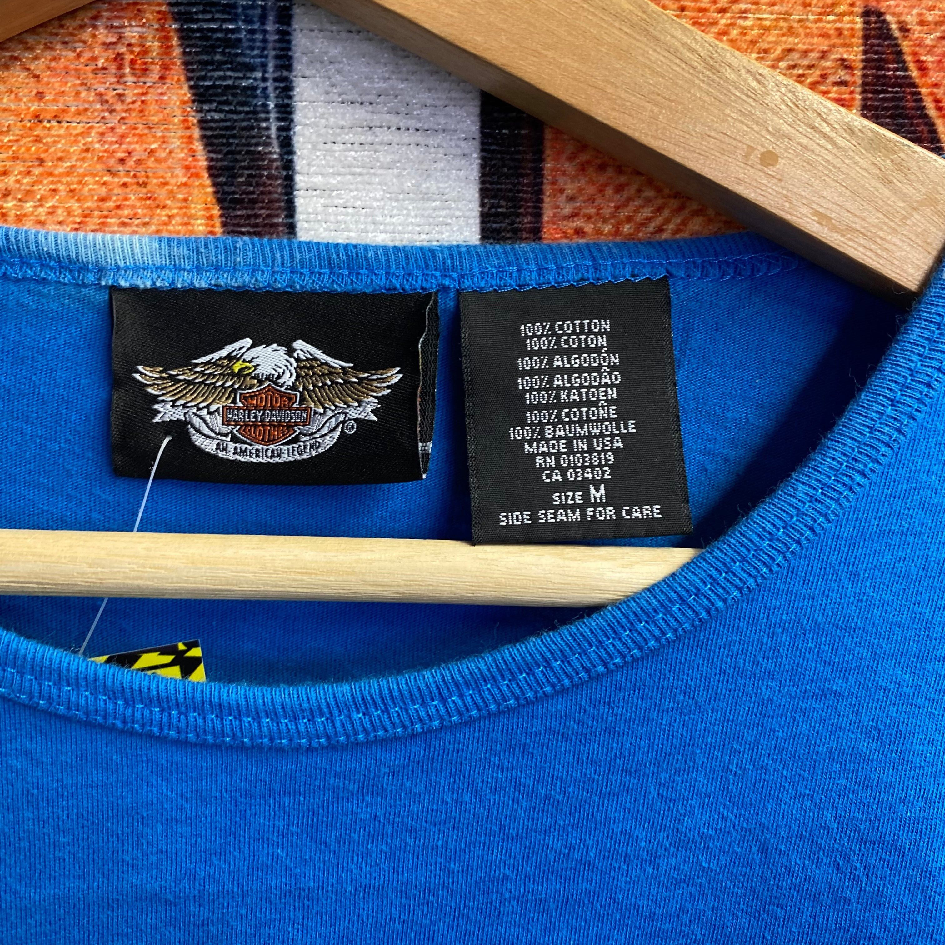 Harley Davidson × Vintage Y2K Harley Davidson Motorcyles Long Sleeved Tribal Tee Siz Size US M / EU 48-50 / 2 - 3 Thumbnail