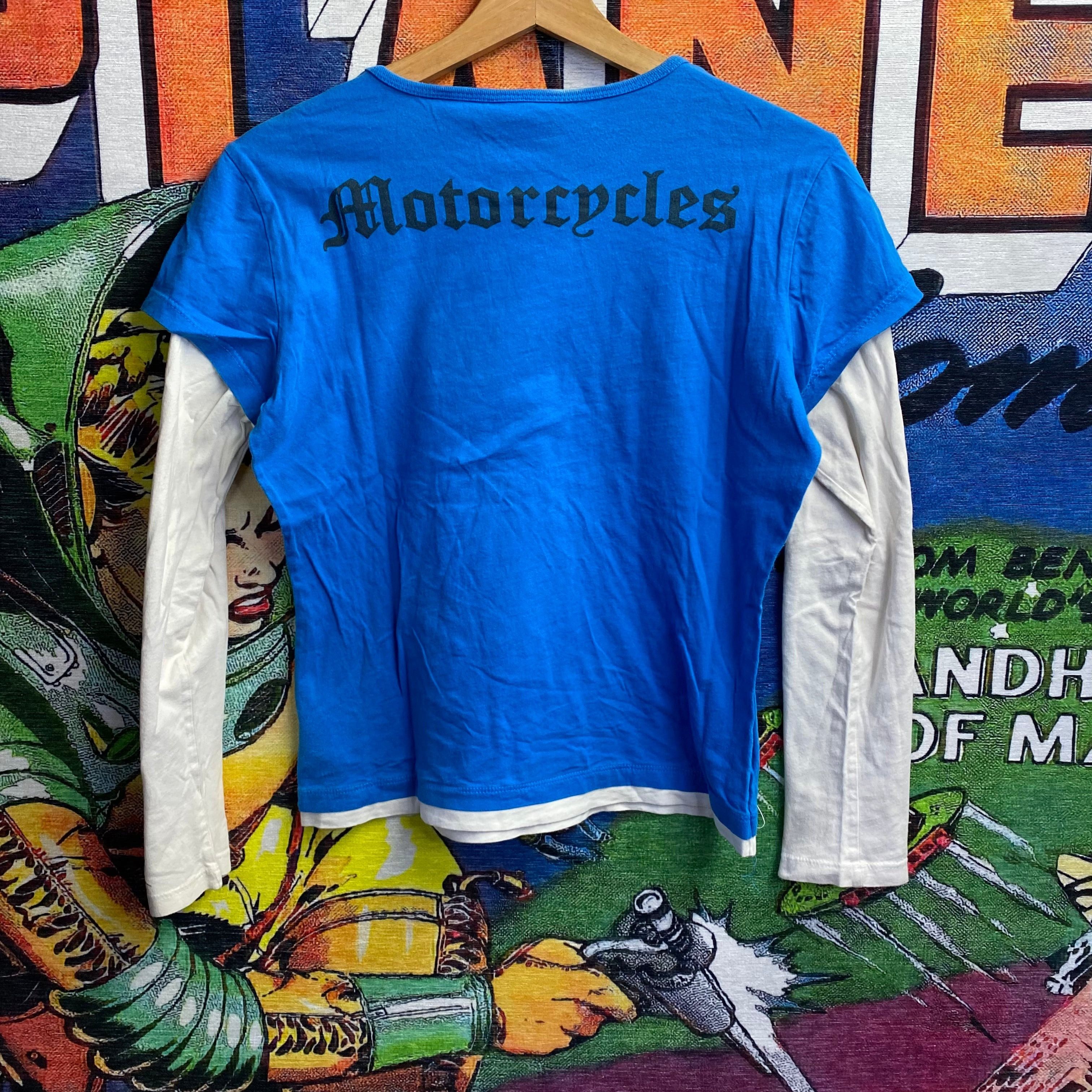 Harley Davidson × Vintage Y2K Harley Davidson Motorcyles Long Sleeved Tribal Tee Siz Size US M / EU 48-50 / 2 - 2 Thumbnail